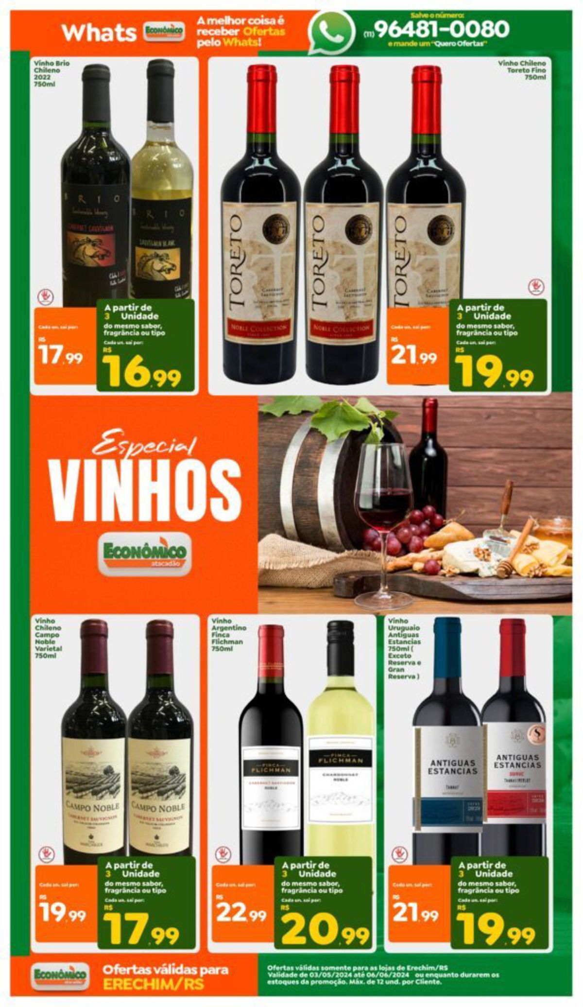 Promoção de vinhos varietais Chseno Argentino 2022