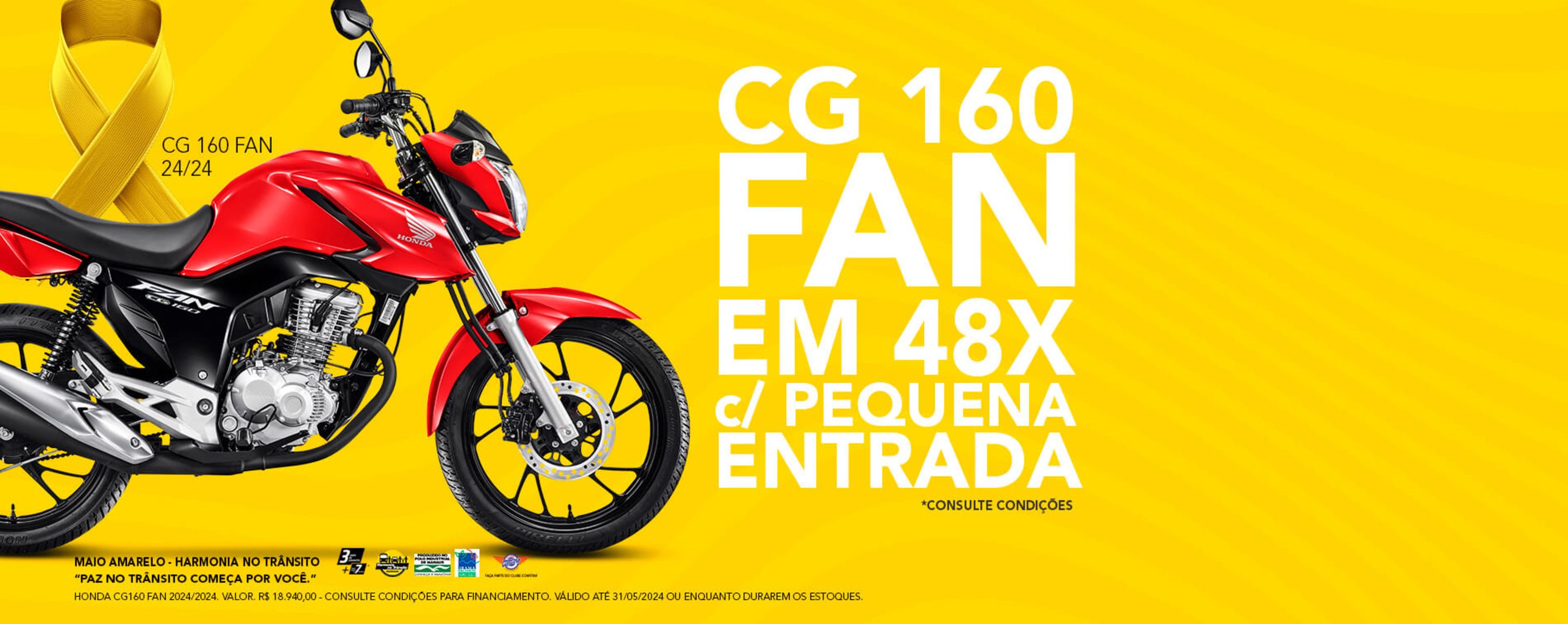 Honda CG160 FAN 2024/2024 por R$ 18.940,00 - Consulte condições!