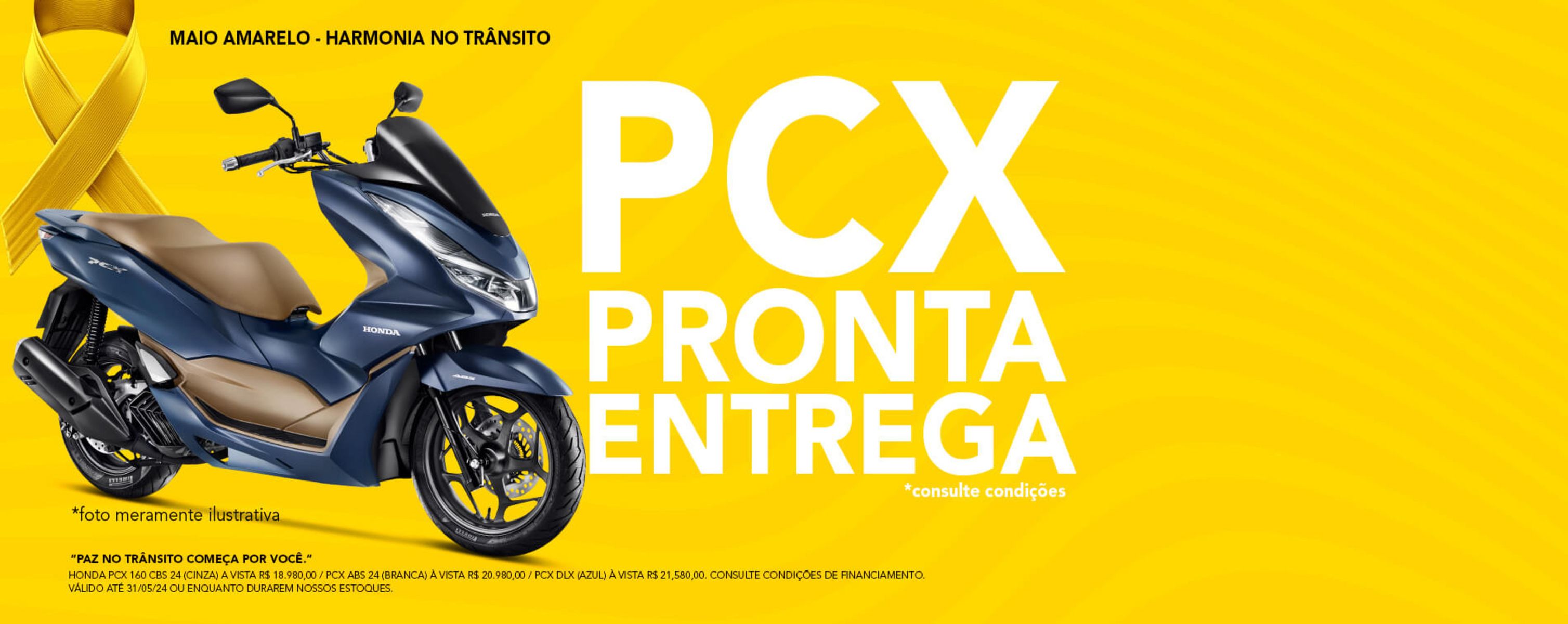 Promoção Honda PCX - Maio Amarelo