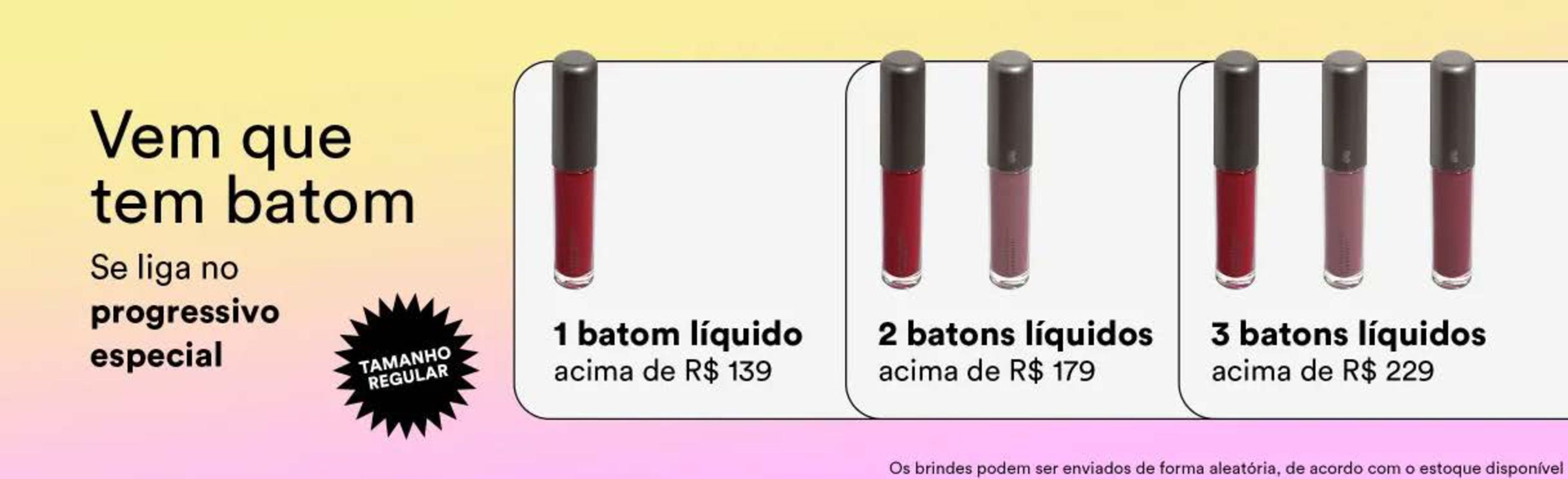 Promoção: Batom líquido