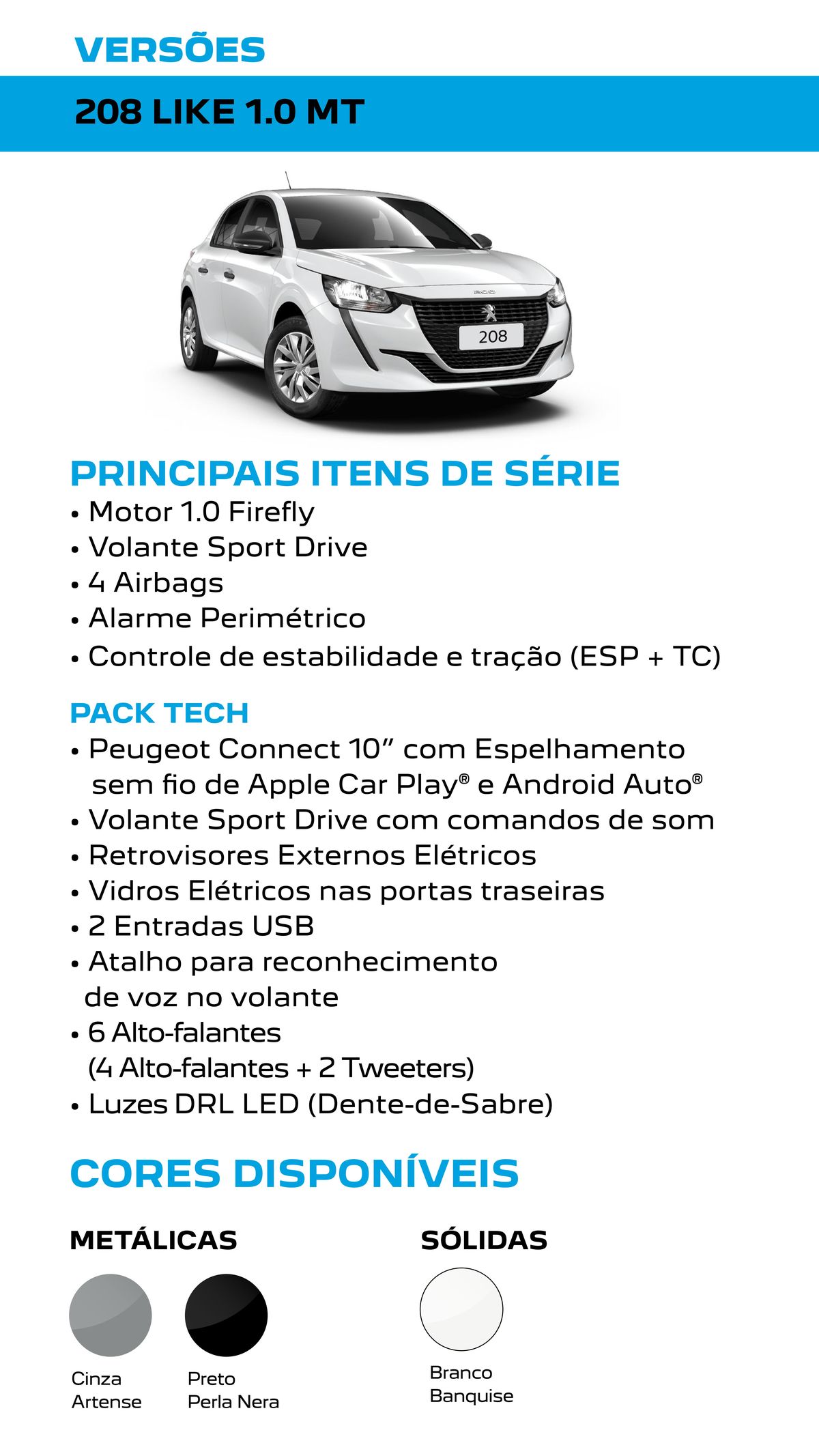 Peugeot Showrooms de automóveis - Versões e principais itens de série em destaque