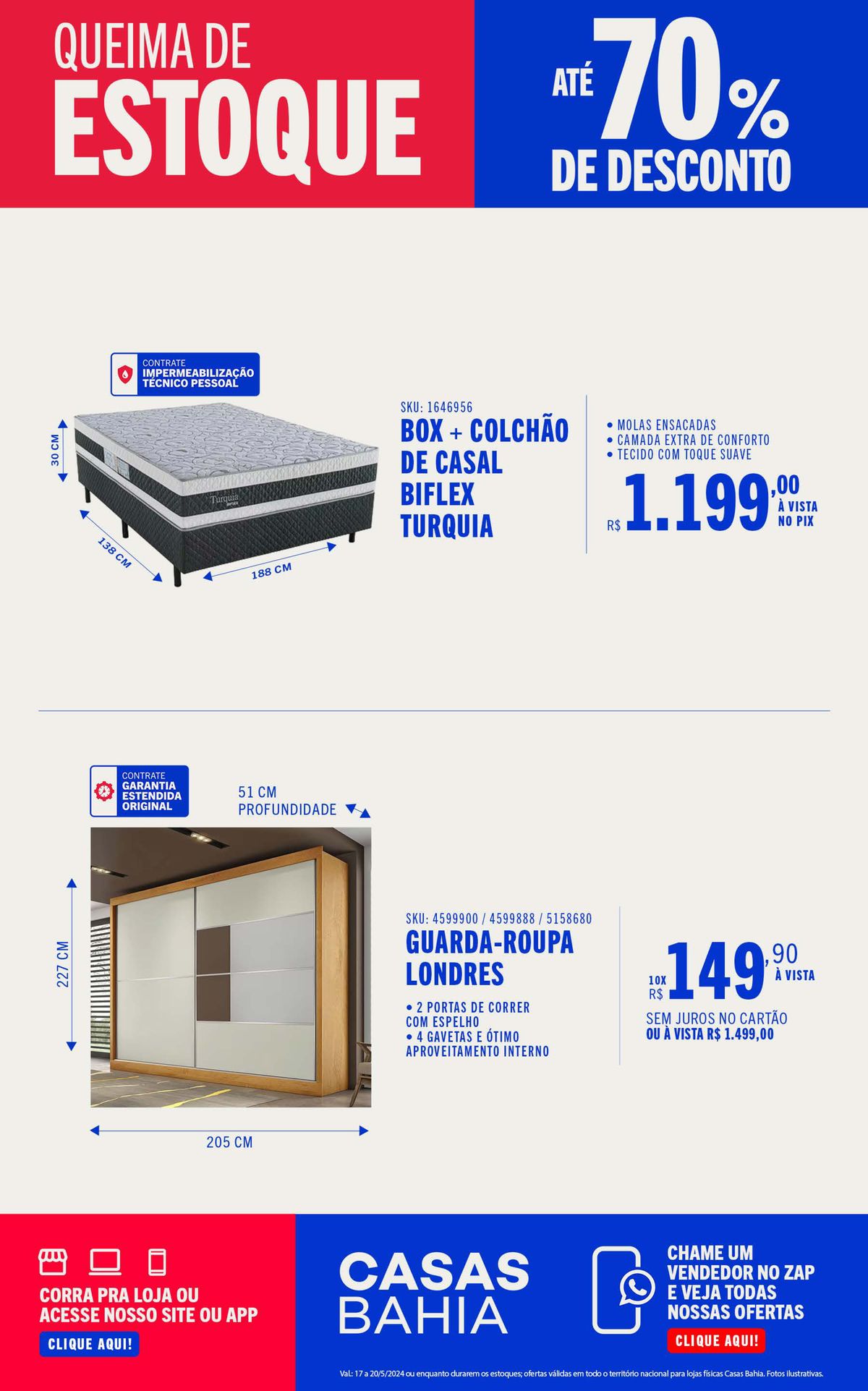 Promoção de móveis de quarto