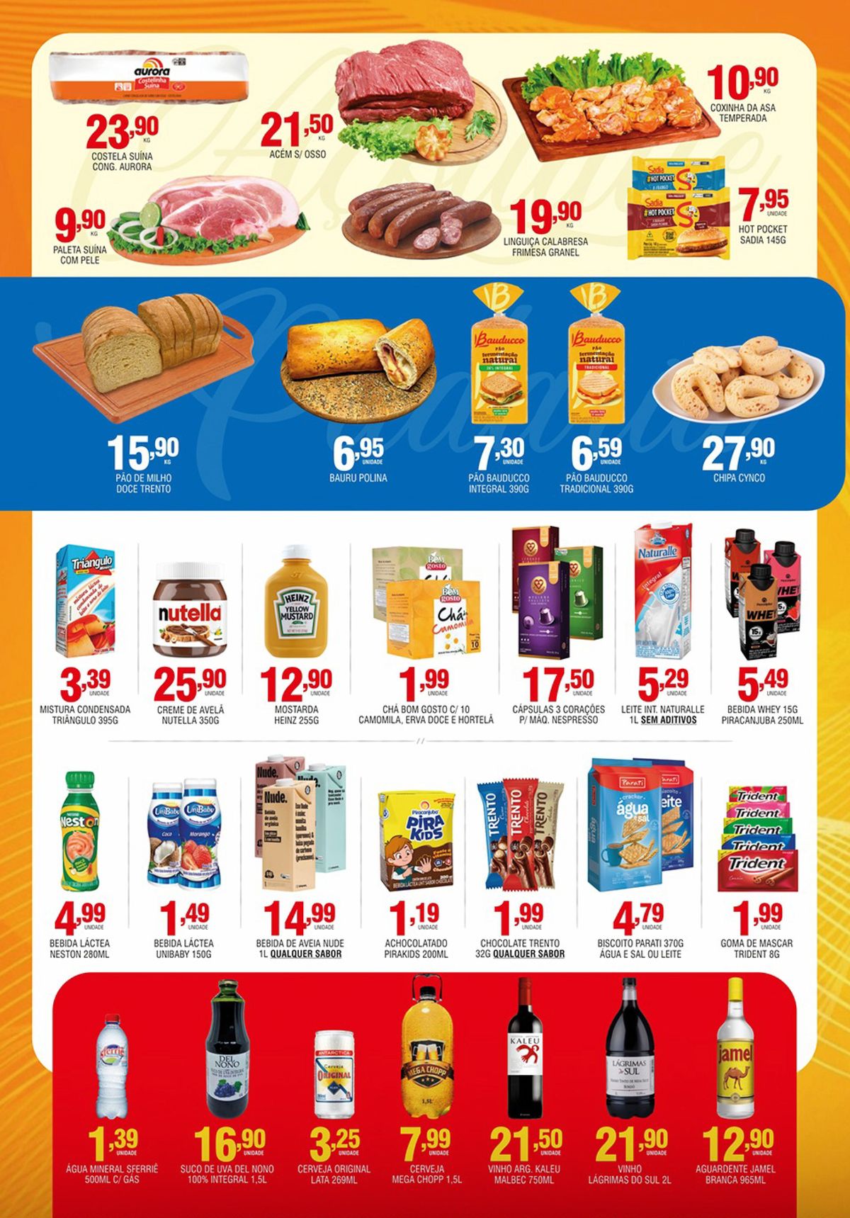 Ofertas especiais em produtos de supermercado Trento