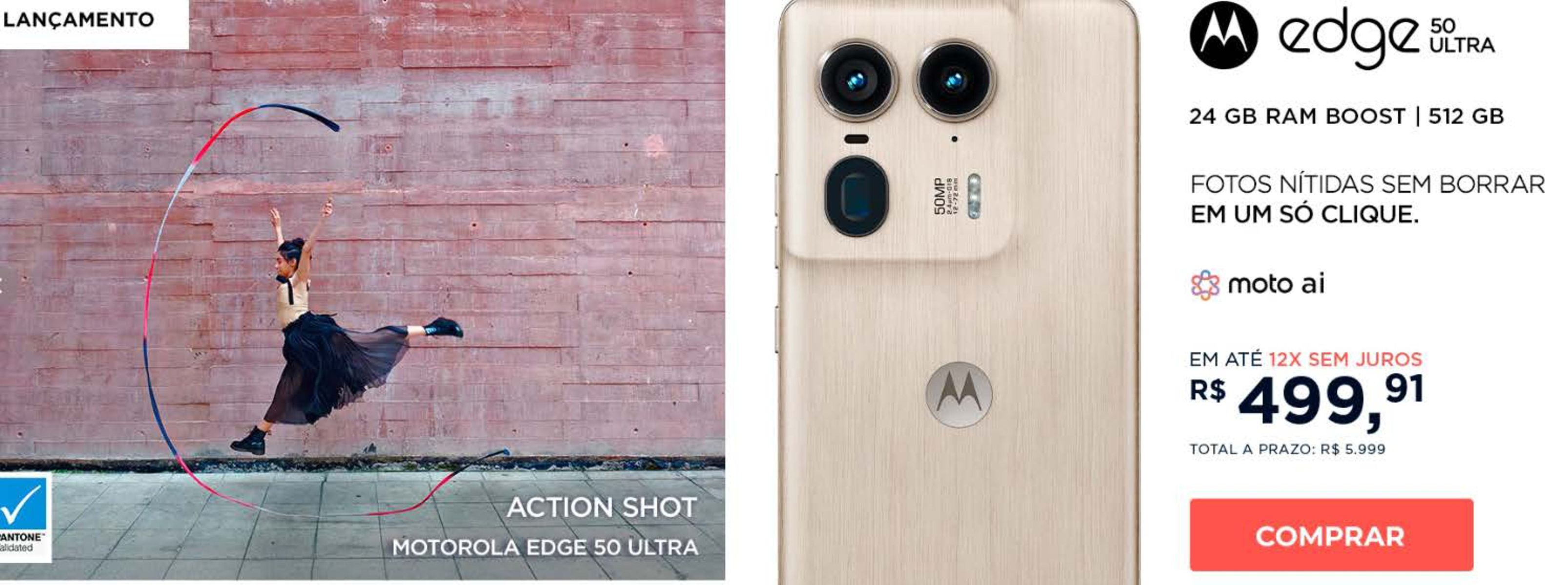 LANÇAMENTO Motorola Edge 50 Ultra | 24 GB RAM BOOST | 512GB