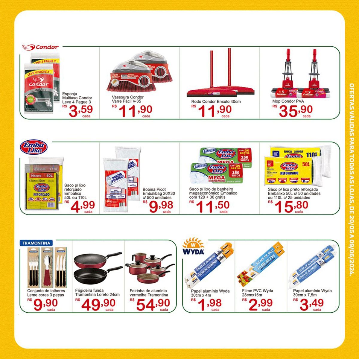 Esponja Multiuso, Vassoura Condor, e mais: Confira as Ofertas do Supermercado Giga Atacado!