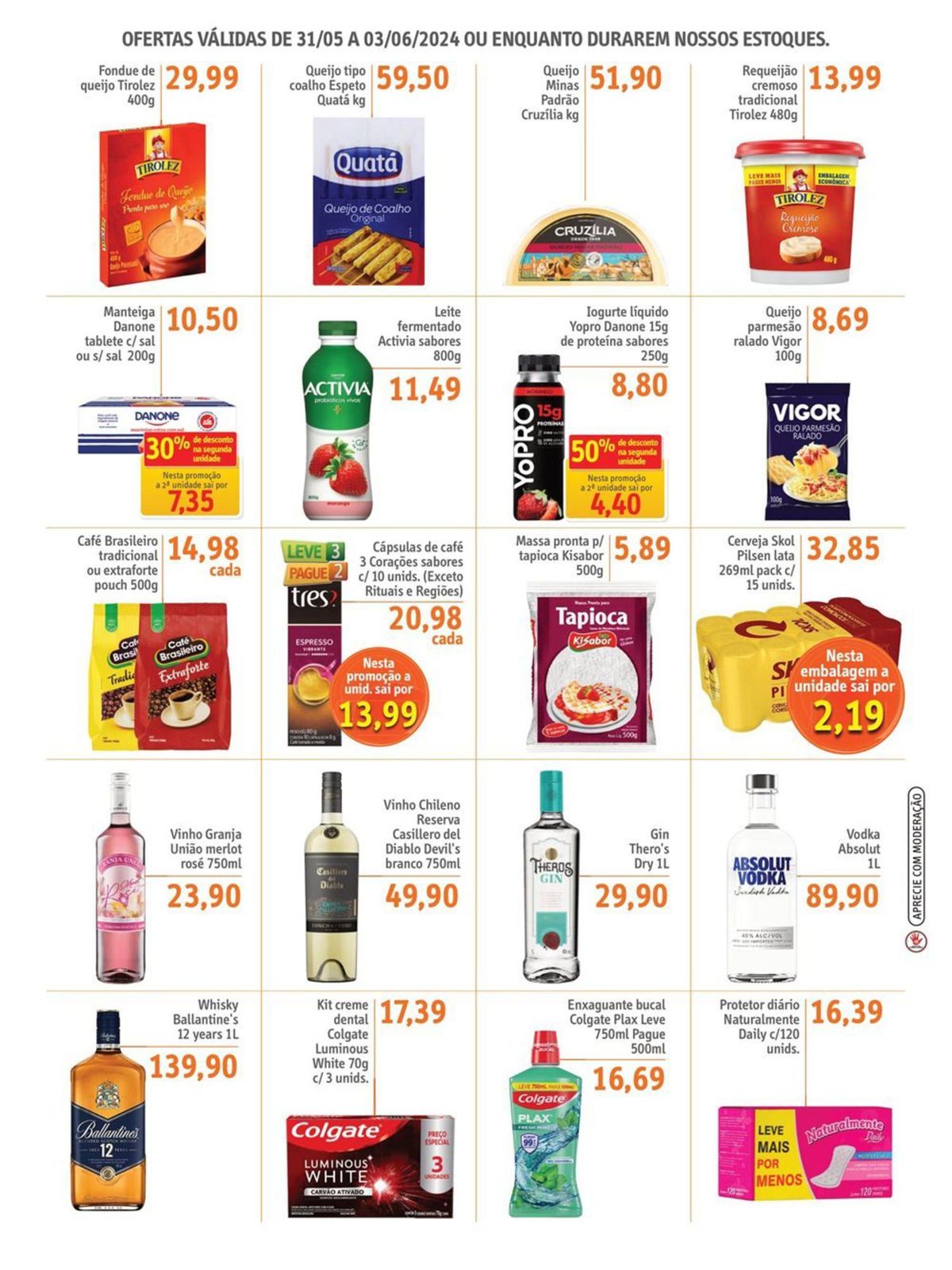 OFERTAS ESPECIAIS: Manteiga, Café Brasileiro, Vinho Granja União e mais