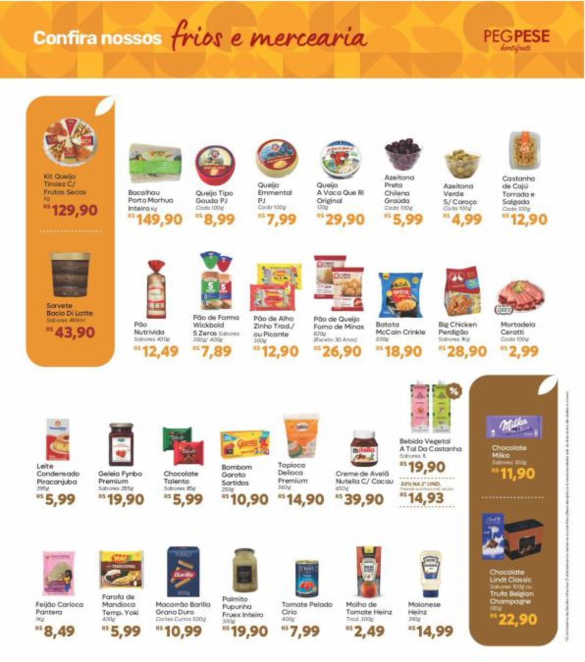 Supermercados Peg Pese: Promoção de Produtos Variados