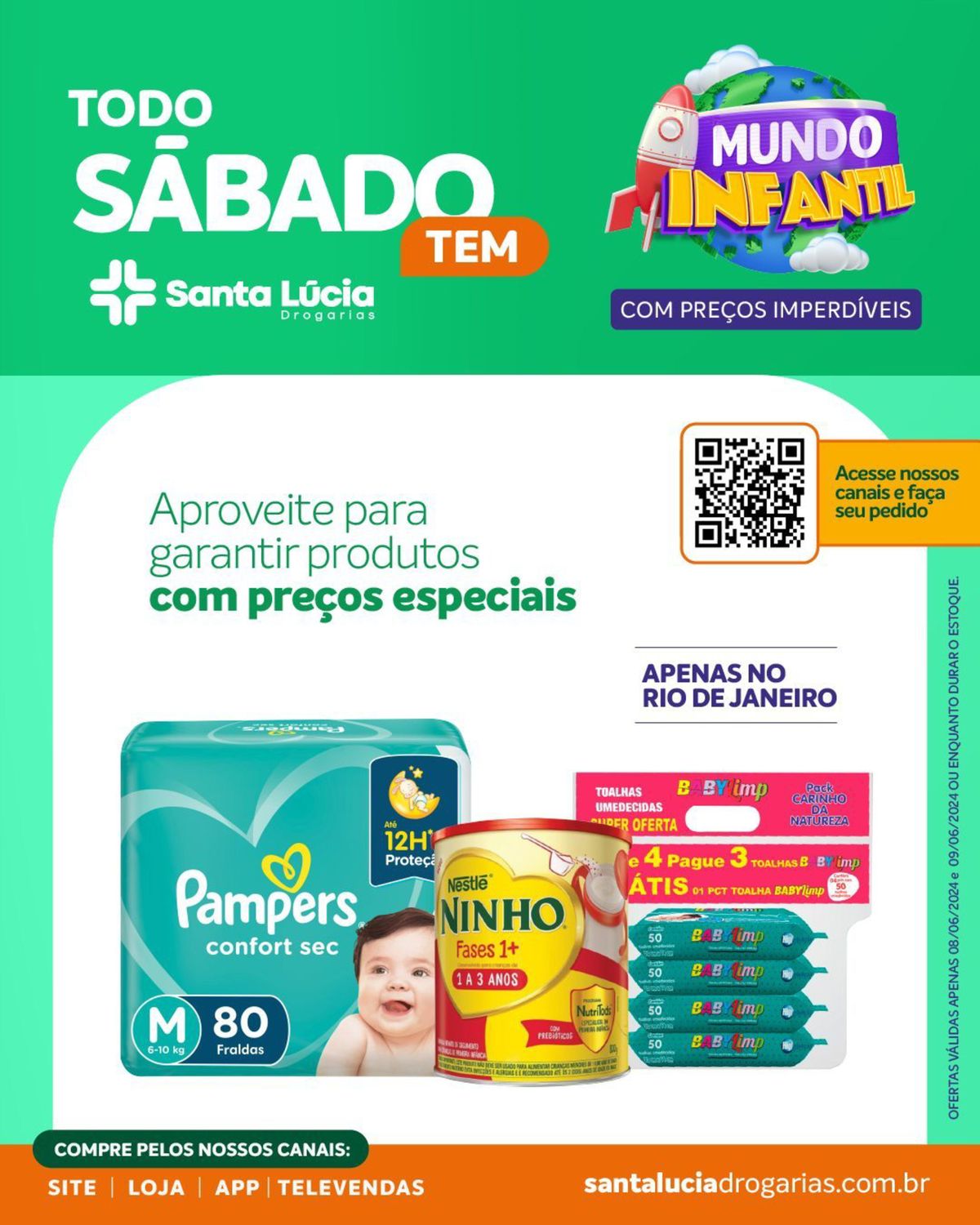 Produtos com preços especiais apenas no Rio de Janeiro