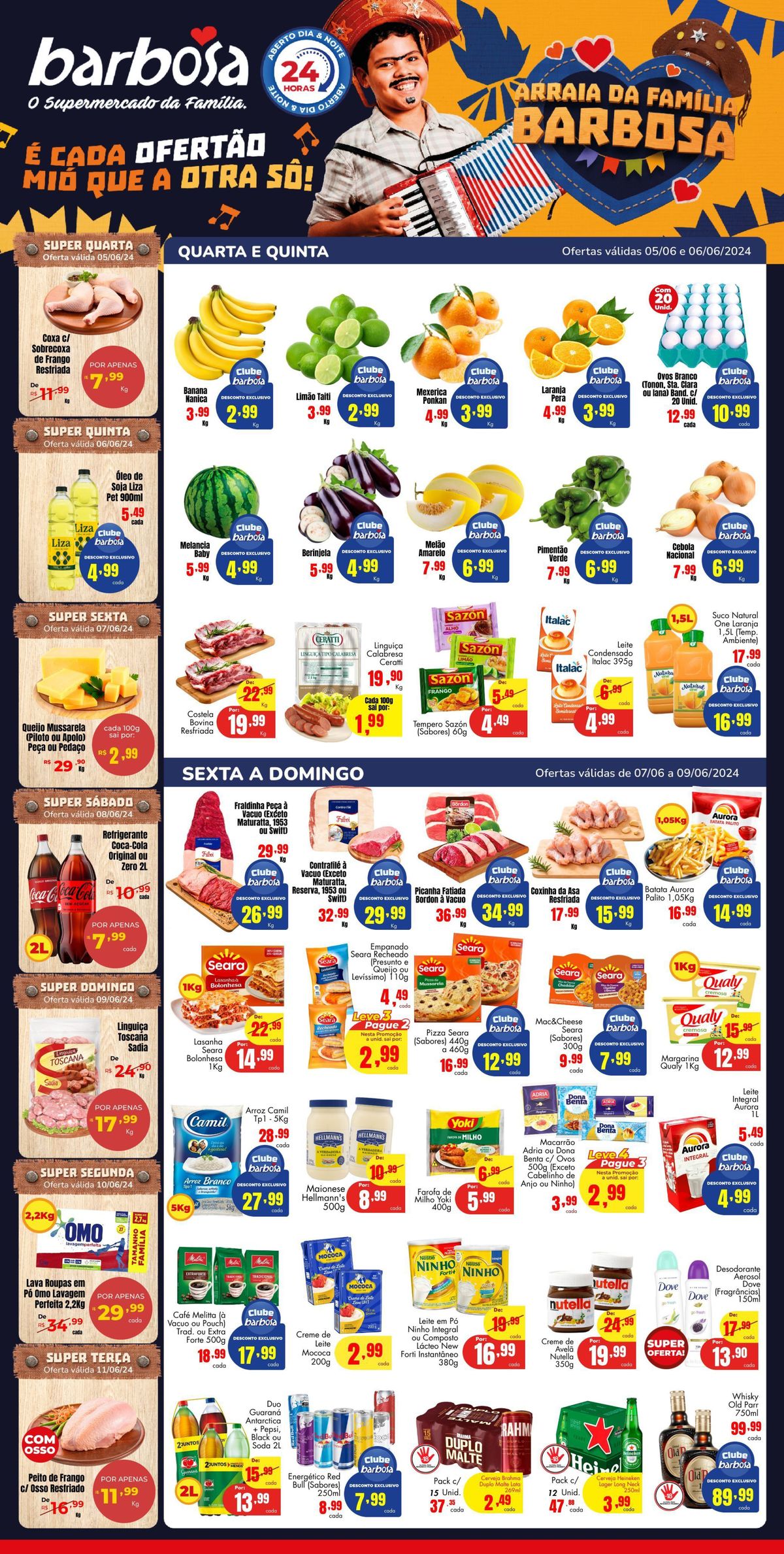 Promoção de produtos selecionados de supermercado