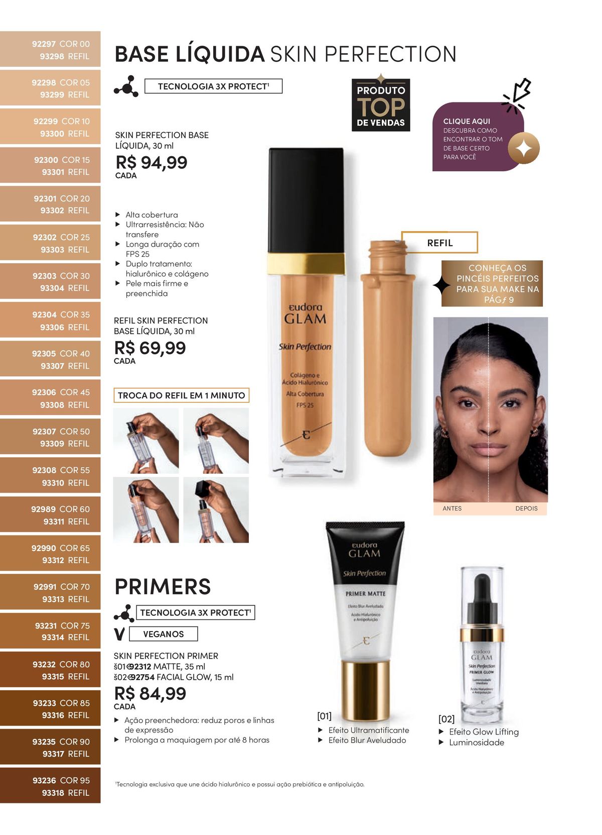 Promoção de produtos de maquiagem Skin Perfection
