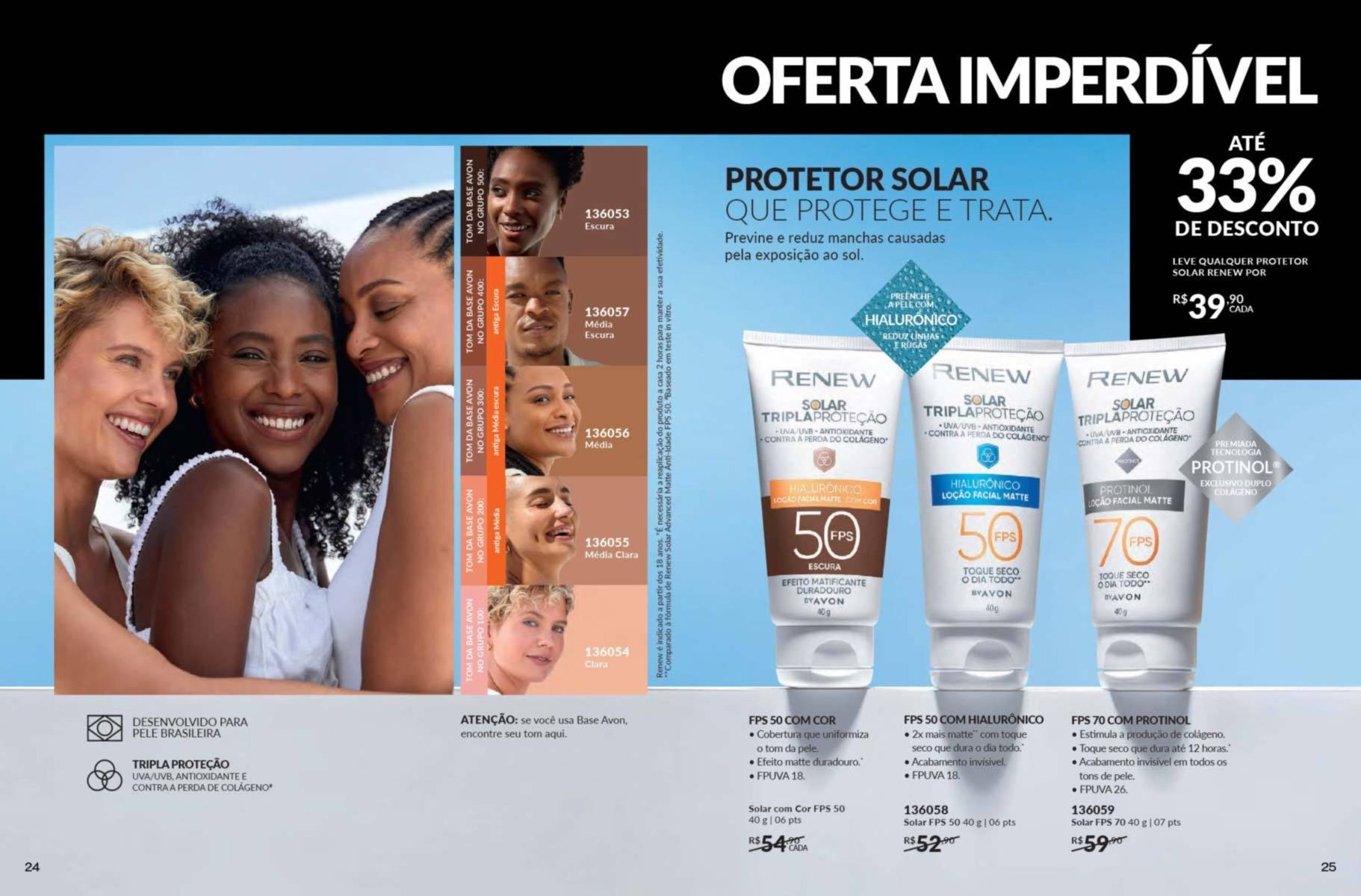 Protetor solar Avon com até 50% de desconto