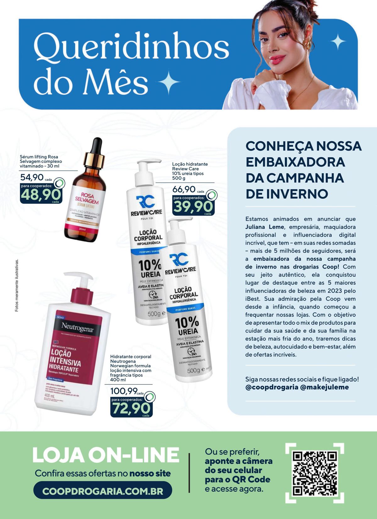 Sérum lifting Rosa e Loção Hidratante Review Care em oferta