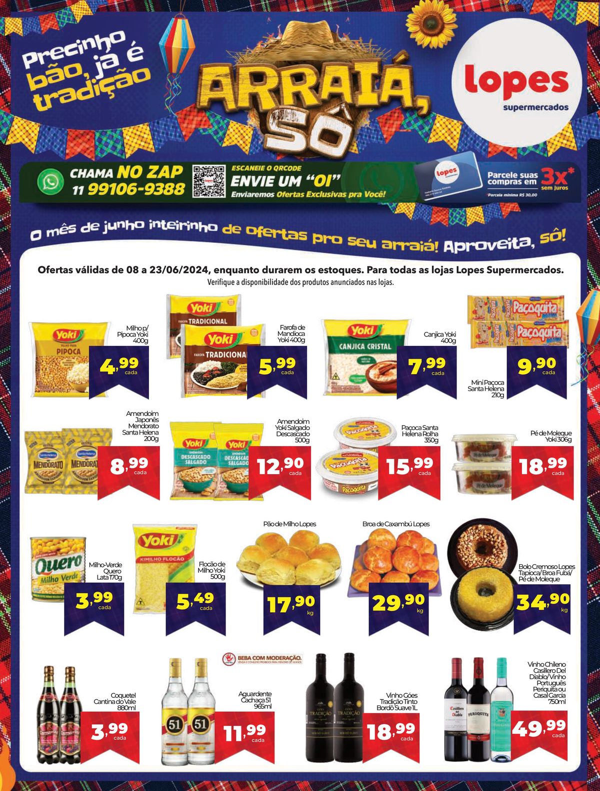 Ofertas de Pipoca e Pão de Milho