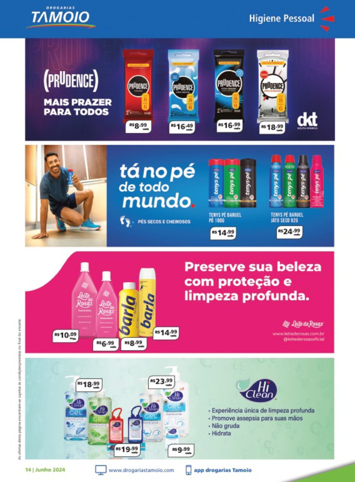 Promoção de produtos de higiene pessoal da marca Tamoio