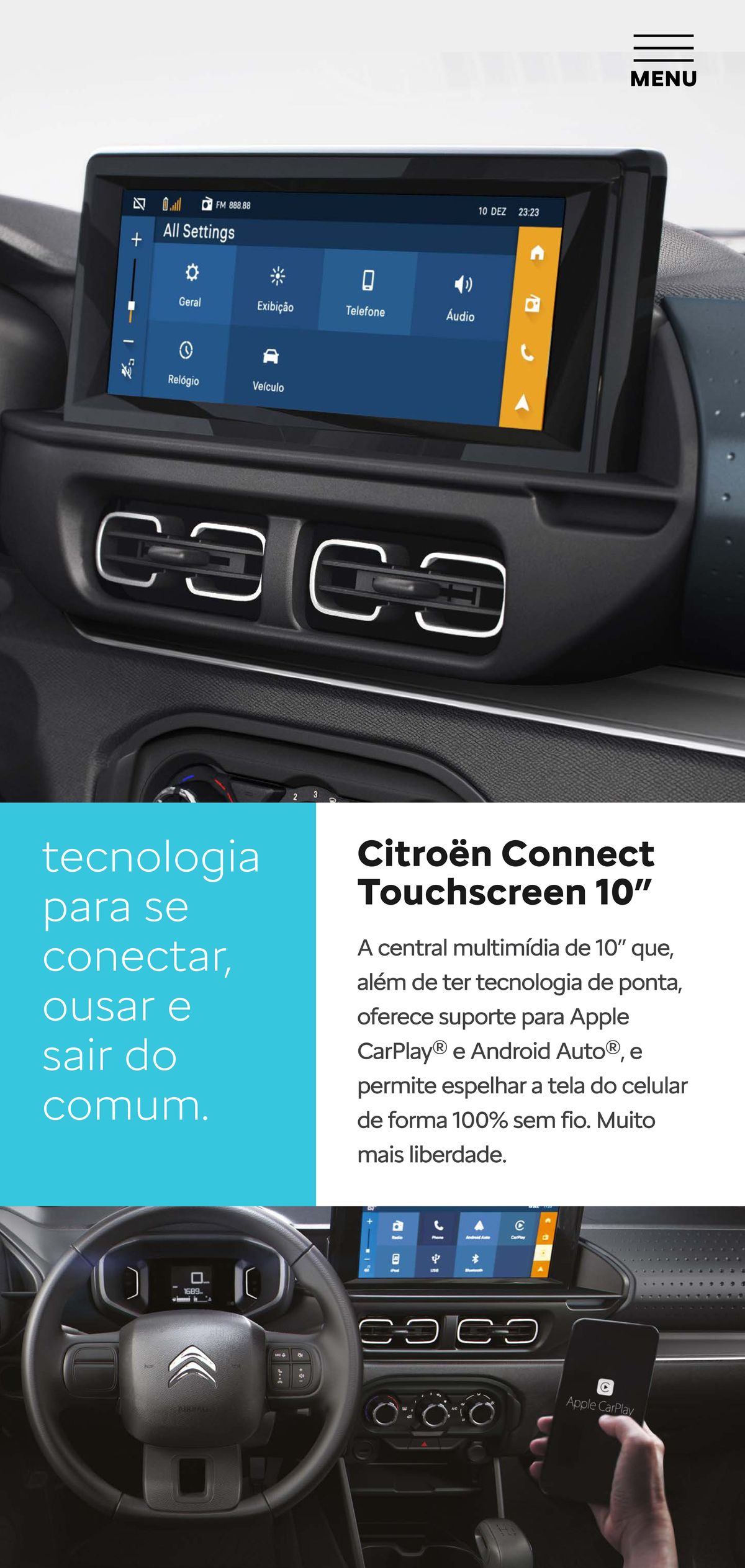 Tecnologia Citroën Connect para seu carro com desconto