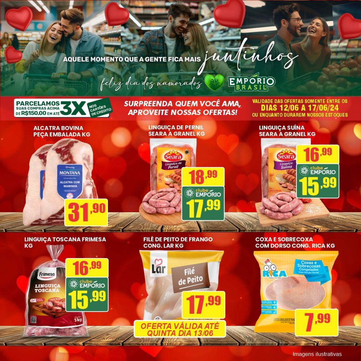 Promoção de cortes de carne bovina e suína