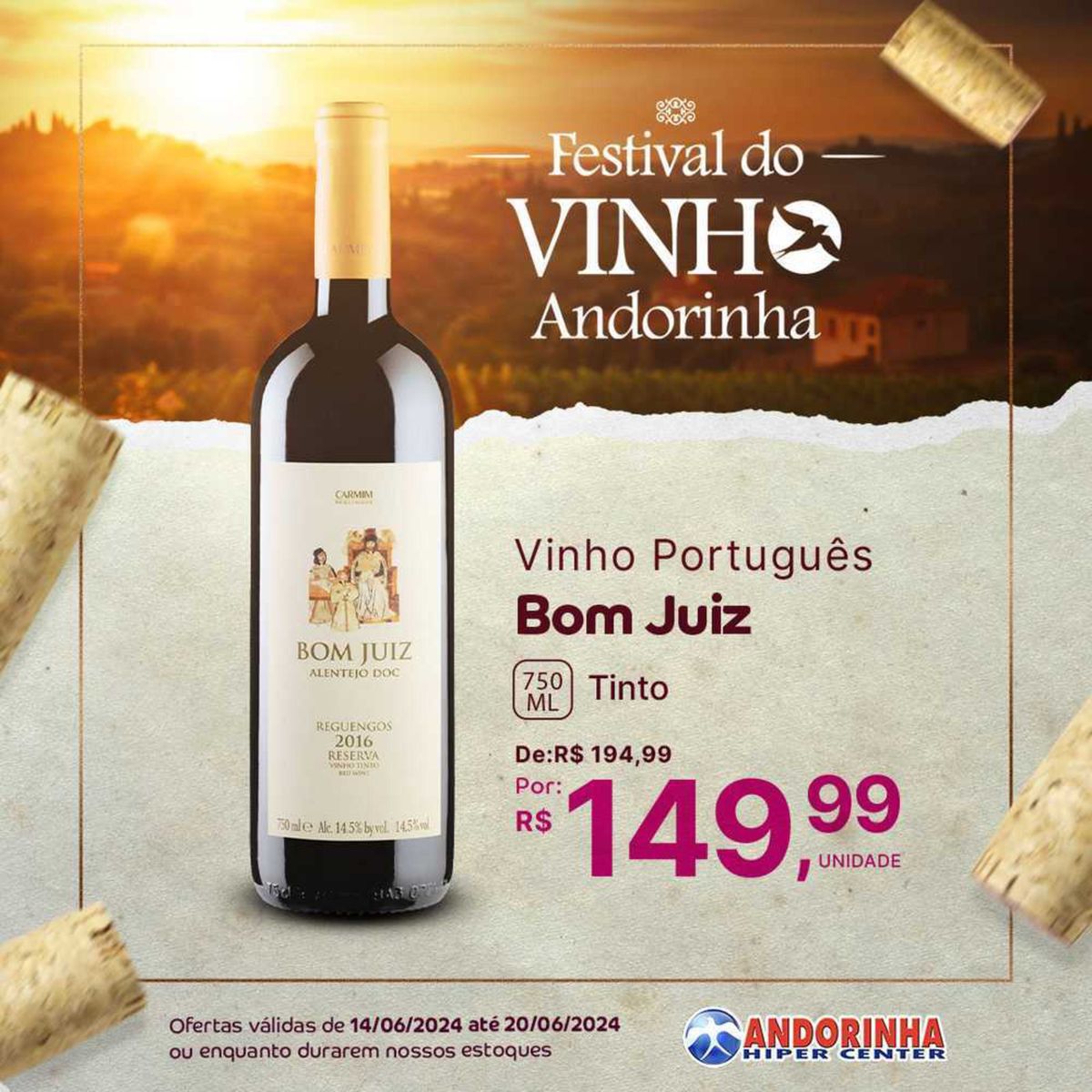 Vinho Português Tinto Bom Juiz