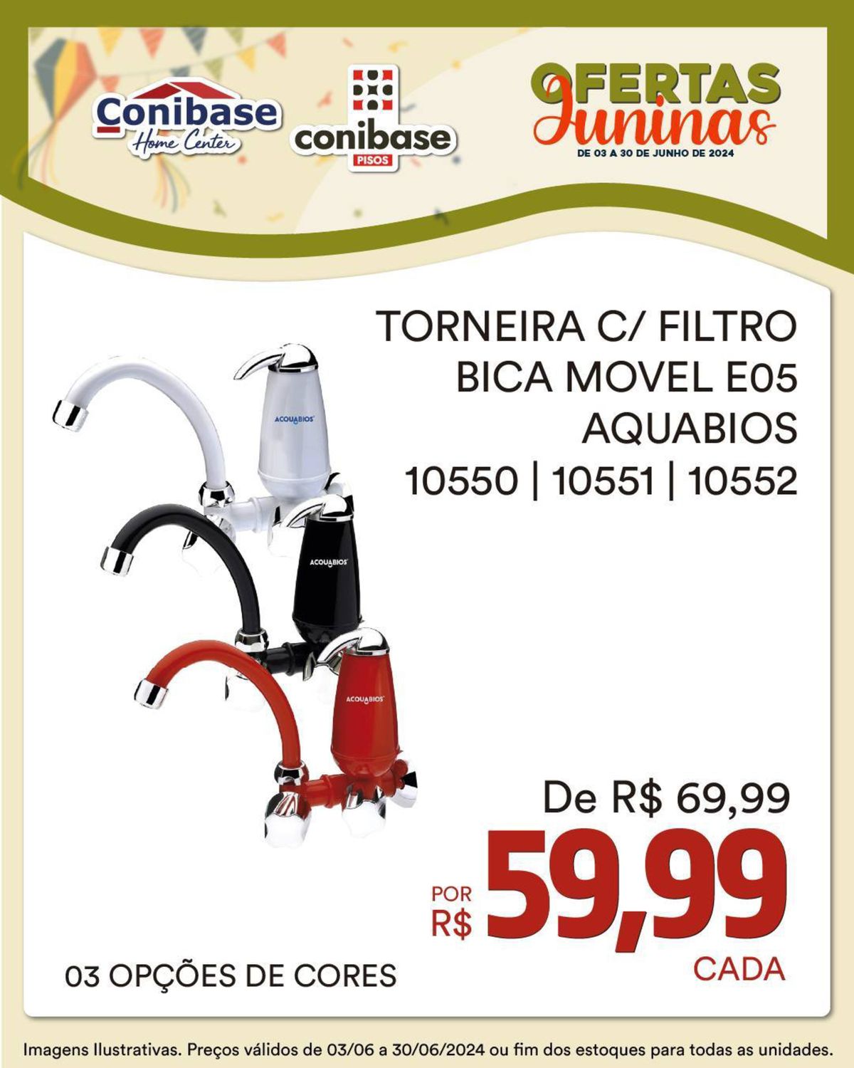 TORNEIRA C/ FILTRO AQUABIOS - De R$ 69,99 por R$ 29,99