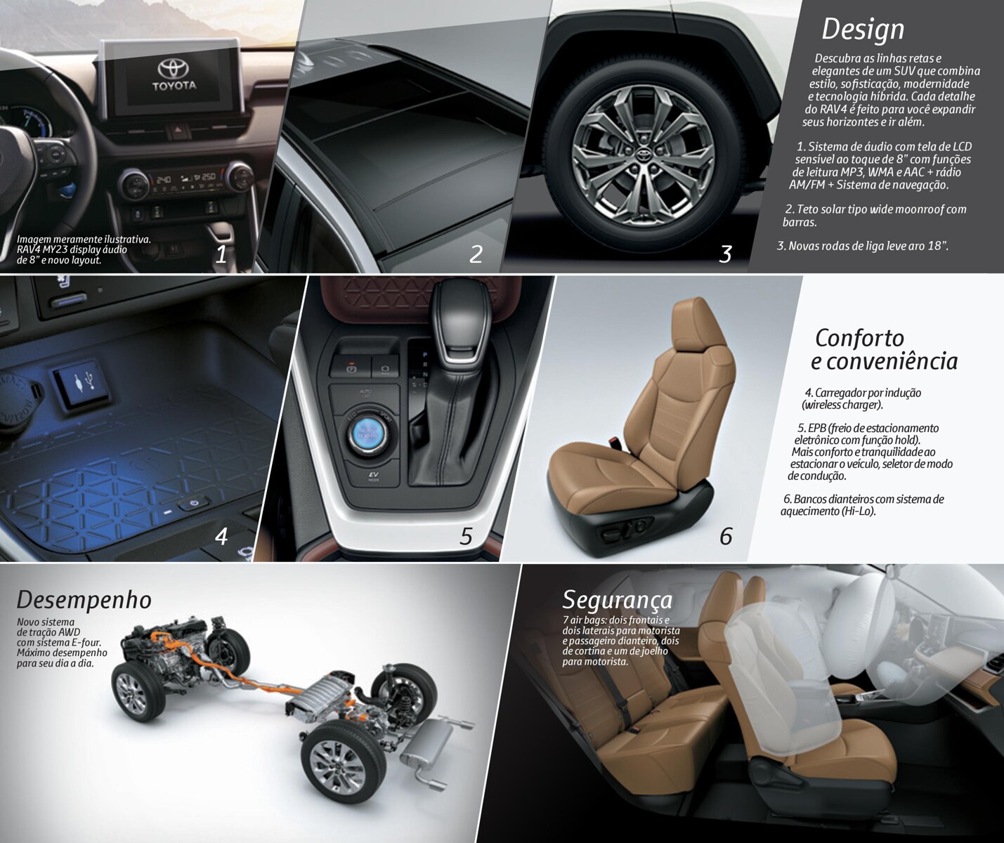 SUV RAV4 com tecnologia híbrida e design elegante