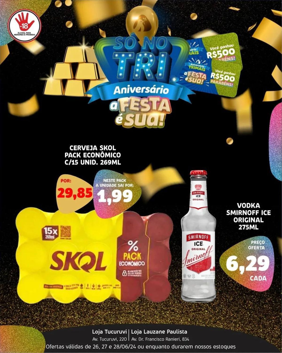 Promoção de Cerveja Skol e Vodka Smirnoff Ice