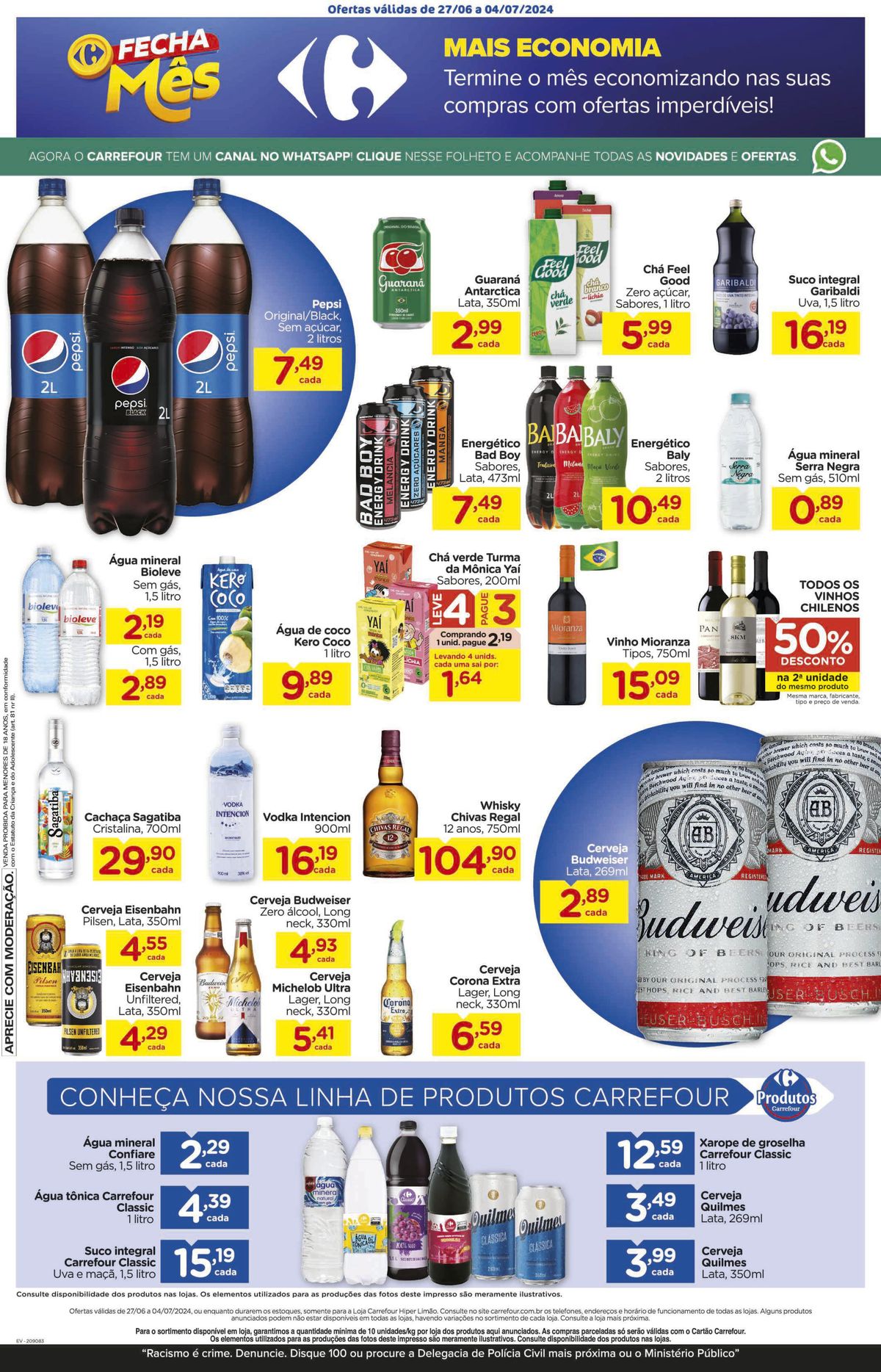 Promoção de Bebidas no Supermercado Carrefour