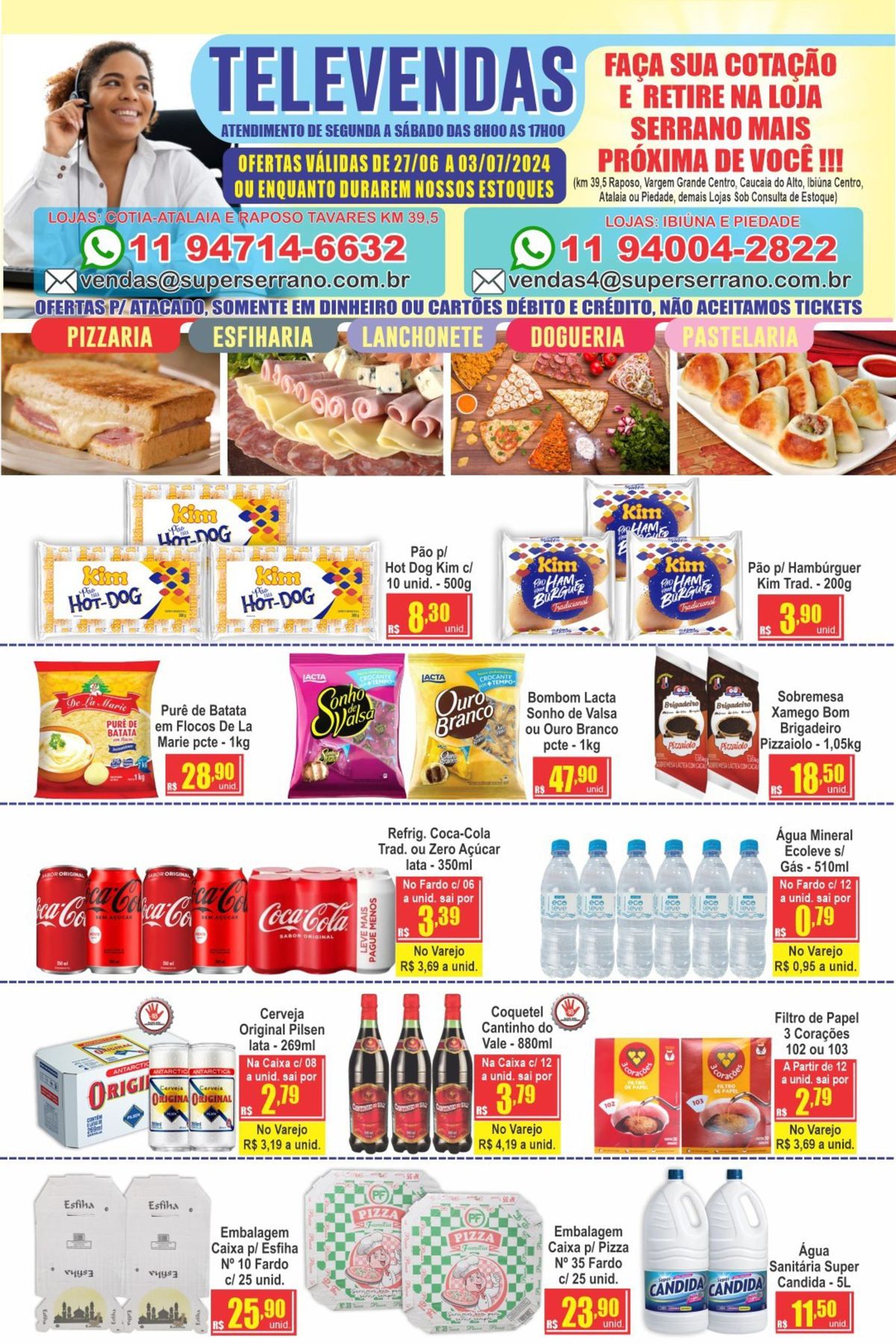 Promoções em pães, doces e bebidas no Serrano Supermercado