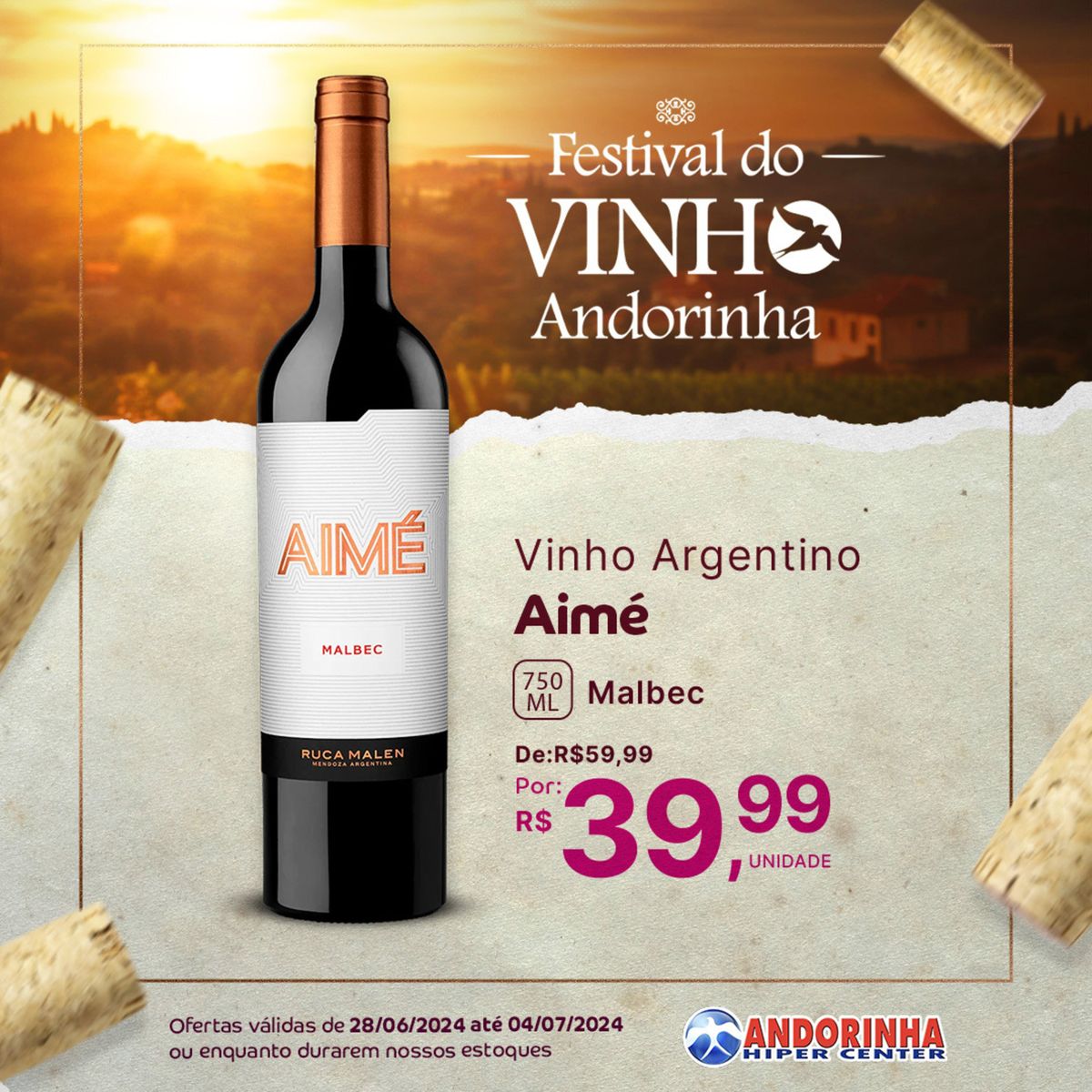 Vinho Argentino Malbec em promoção