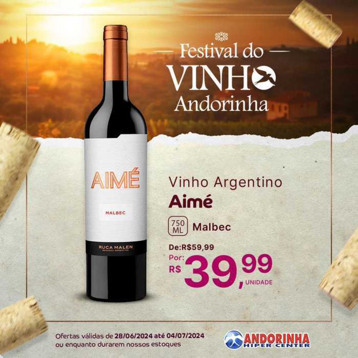 Promoção de Vinho Argentino Malbec