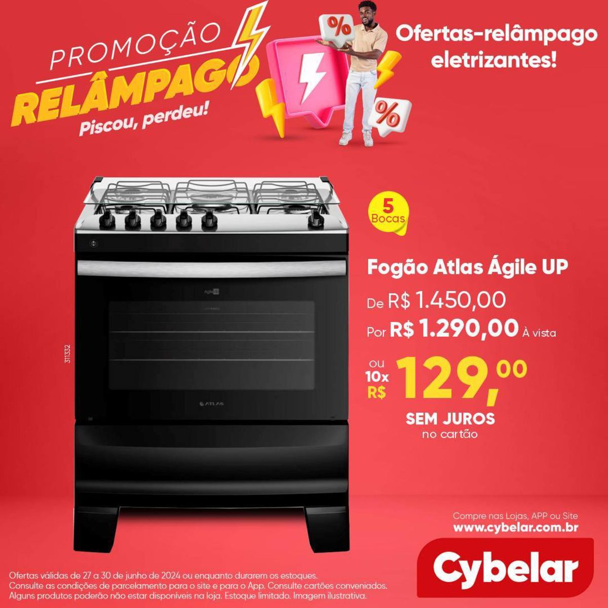 Promoção de Fogão Atlas Ágile UP