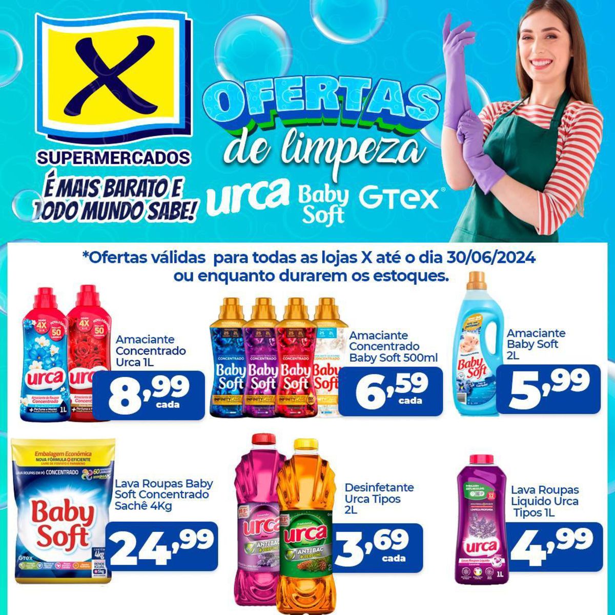 Amaciante Baby Soft: variedades de 500ml a 2L em promoção