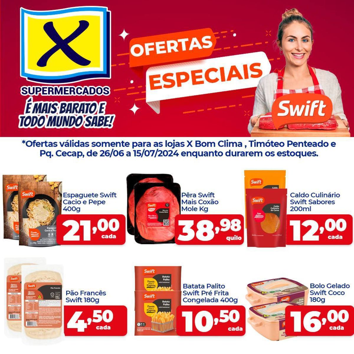 Ofertas de supermercado: Espaguete, caldo culinário, batata palito, bolo gelado e mais