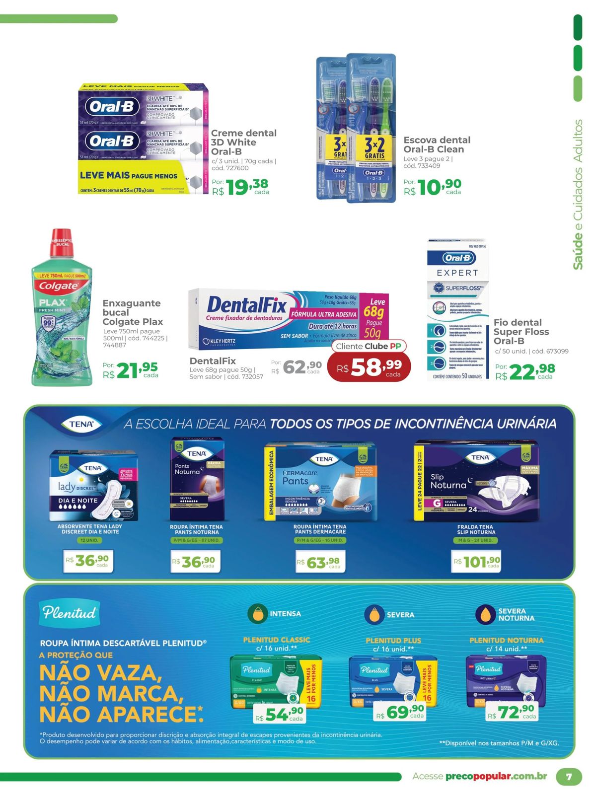 Produtos de higiene bucal em promoção na Farmácia Preço Popular