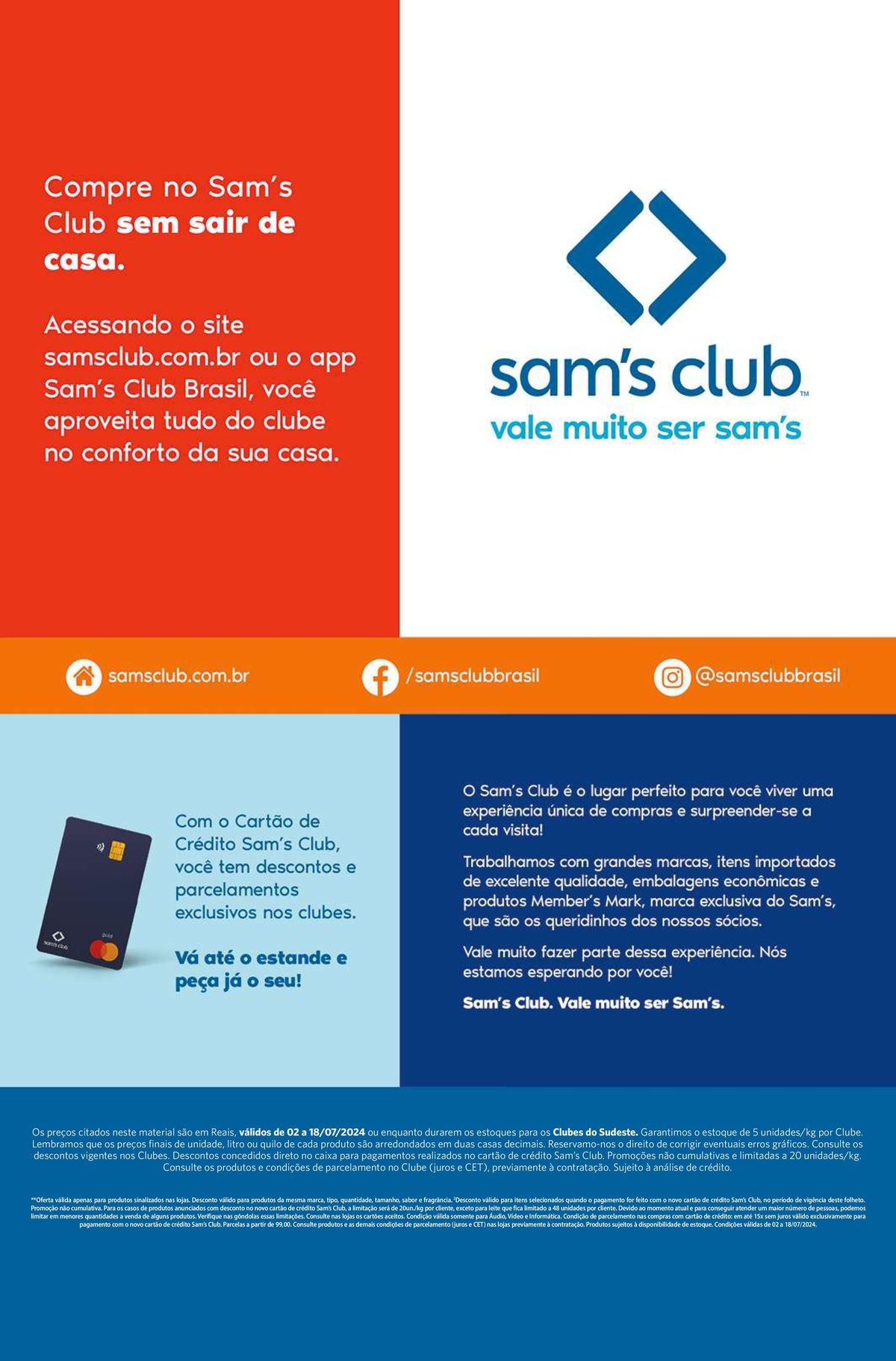 Descontos exclusivos com Cartão de Crédito Sam's Club