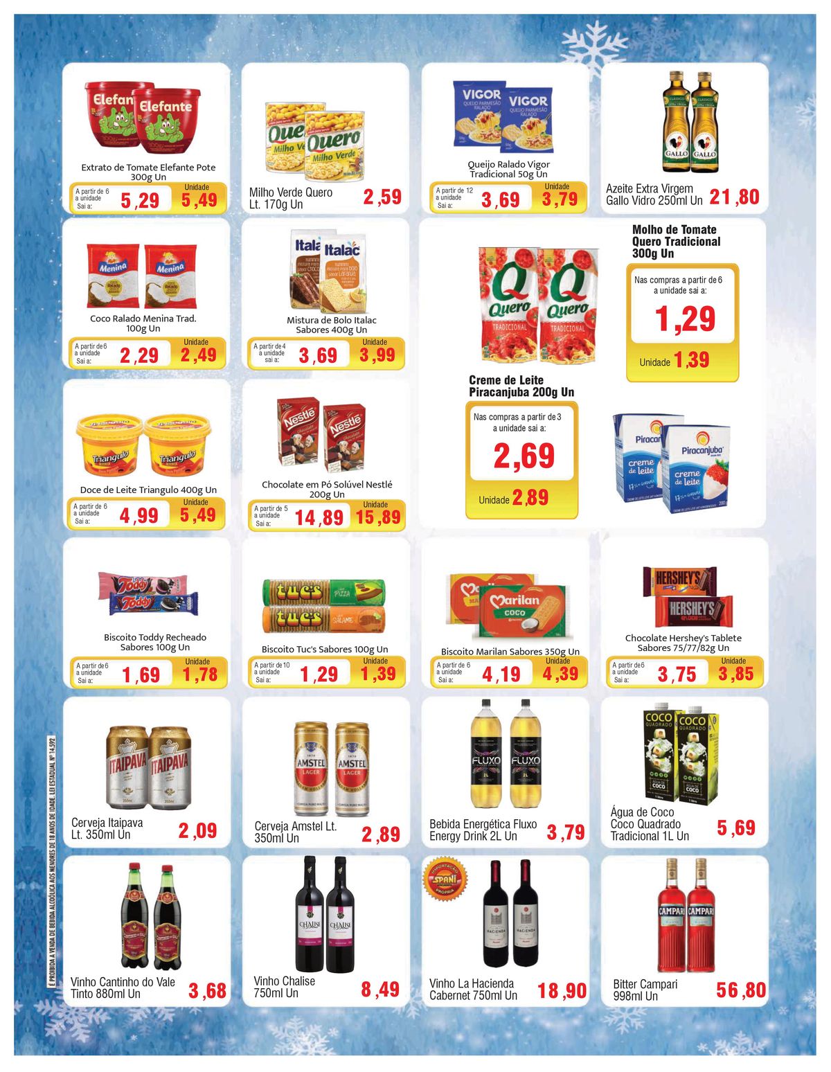 Promoção de Supermercado - Queijo Ralado, Azeite, Molho de Tomate e mais