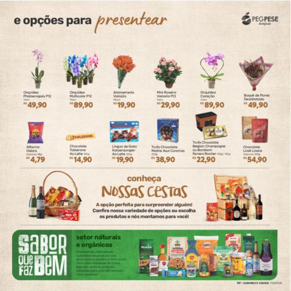 Ofertas de flores e chocolates