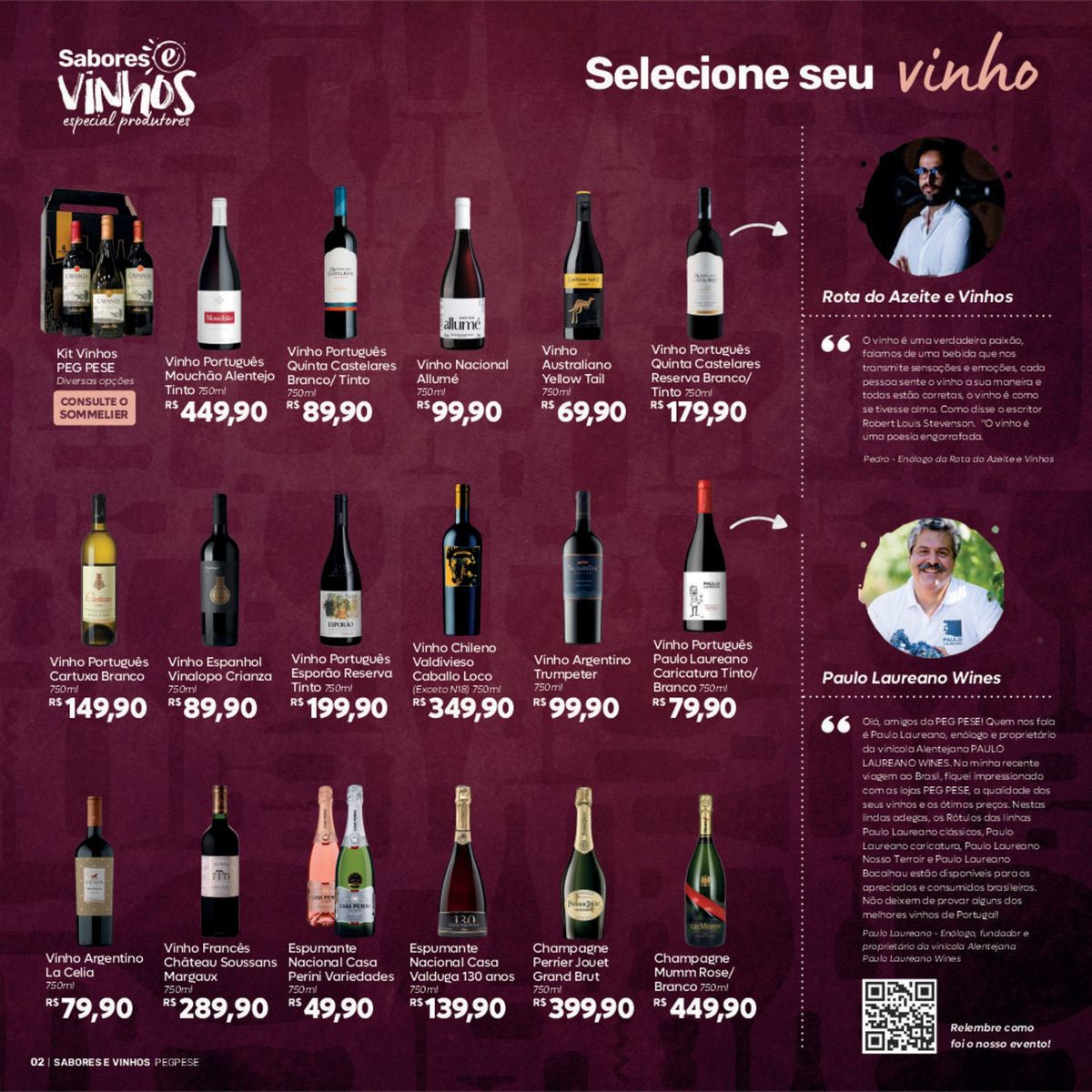 Ofertas de Vinhos e Bebidas no Supermercado Peg Pese