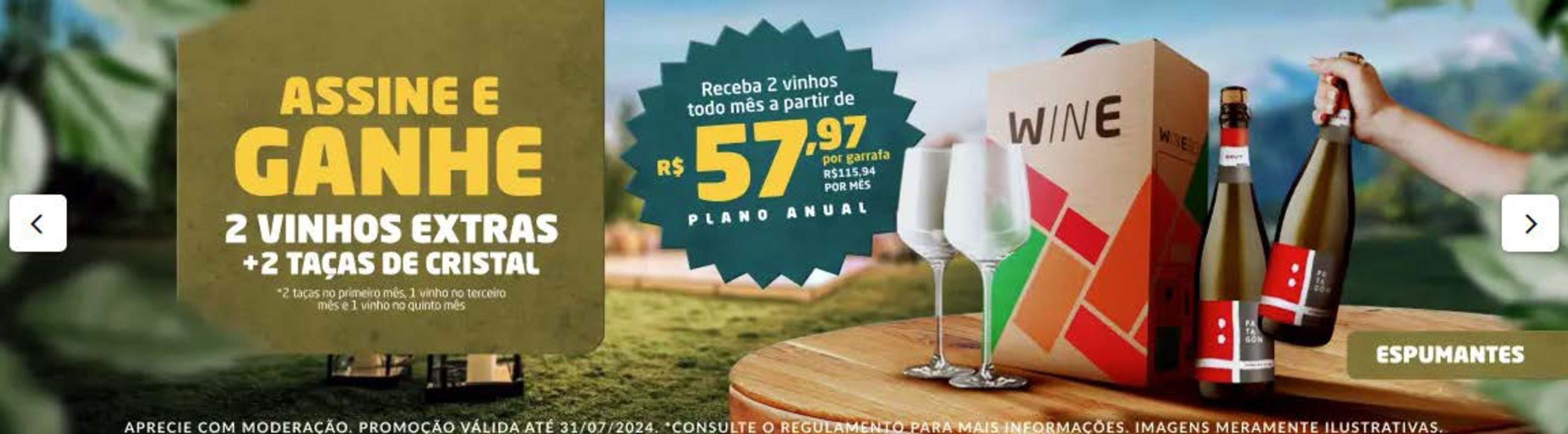 2 Vinhos Extras + 2 Taças de Cristal na Assinatura Anual