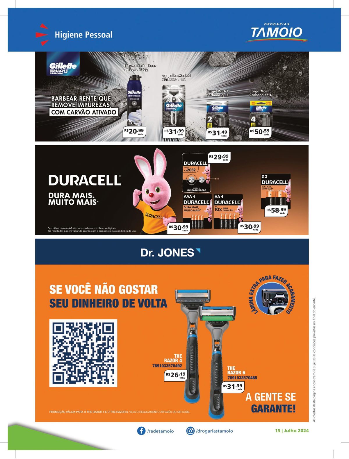 Ofertas em produtos de higiene e cuidados pessoais