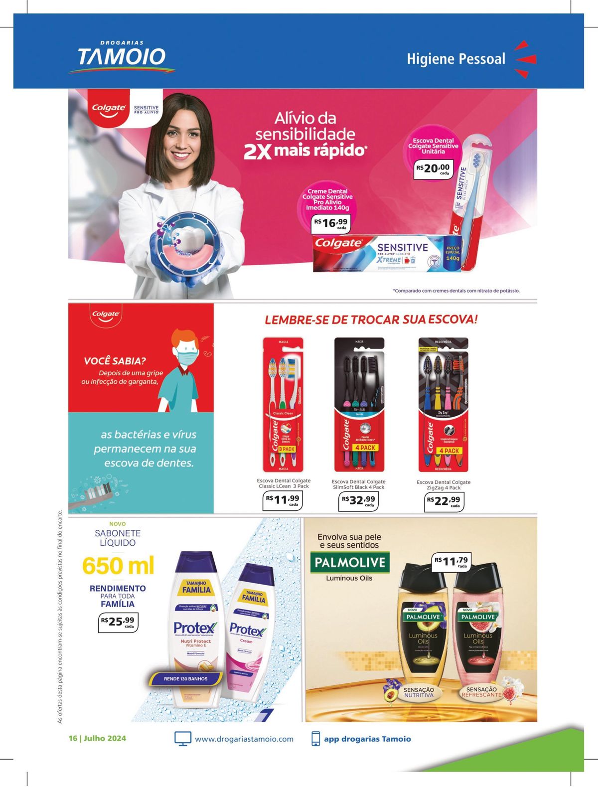 Promoção de produtos de higiene pessoal Colgate e Palmolive