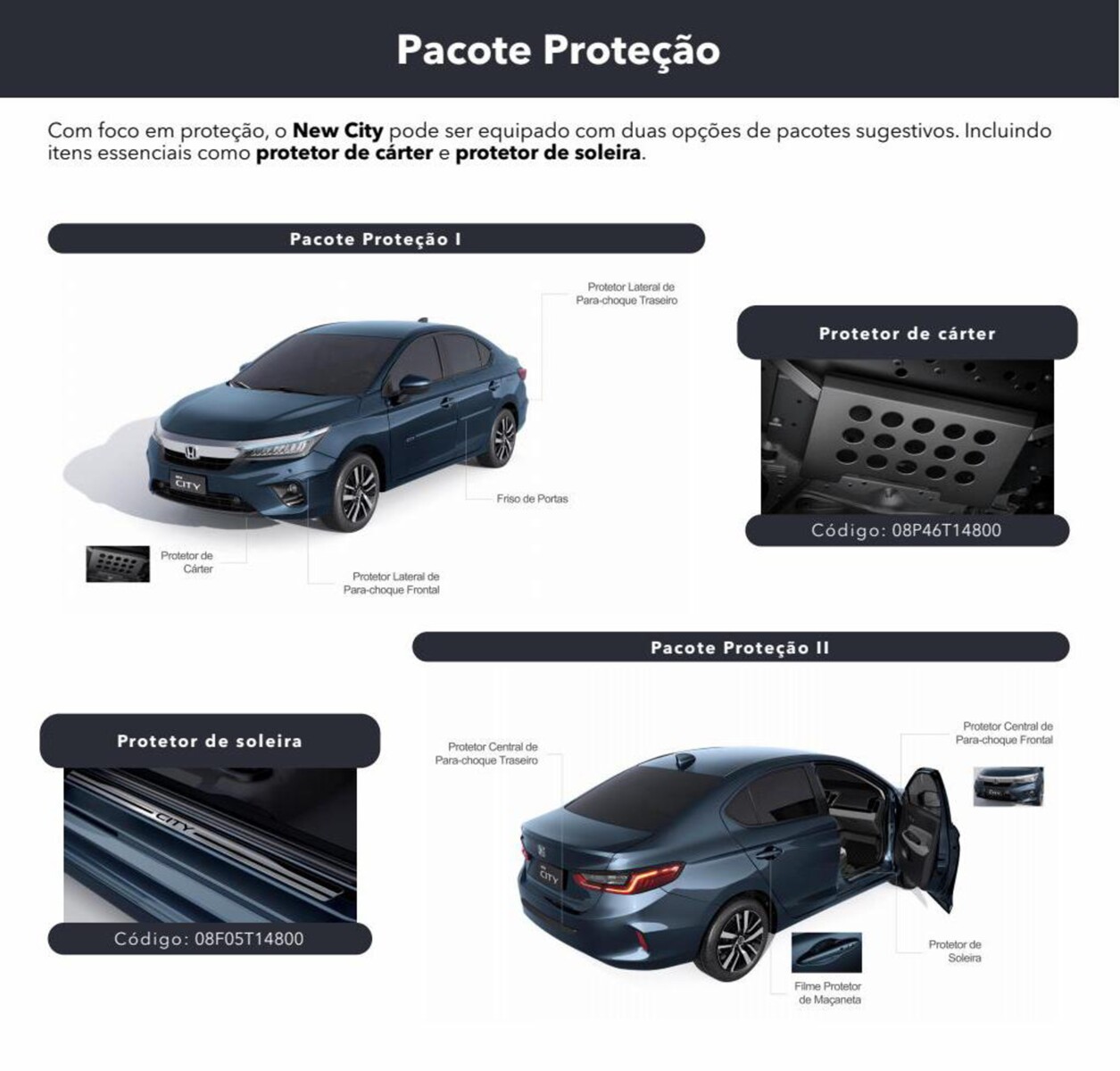 Pacote Proteção para Honda New City