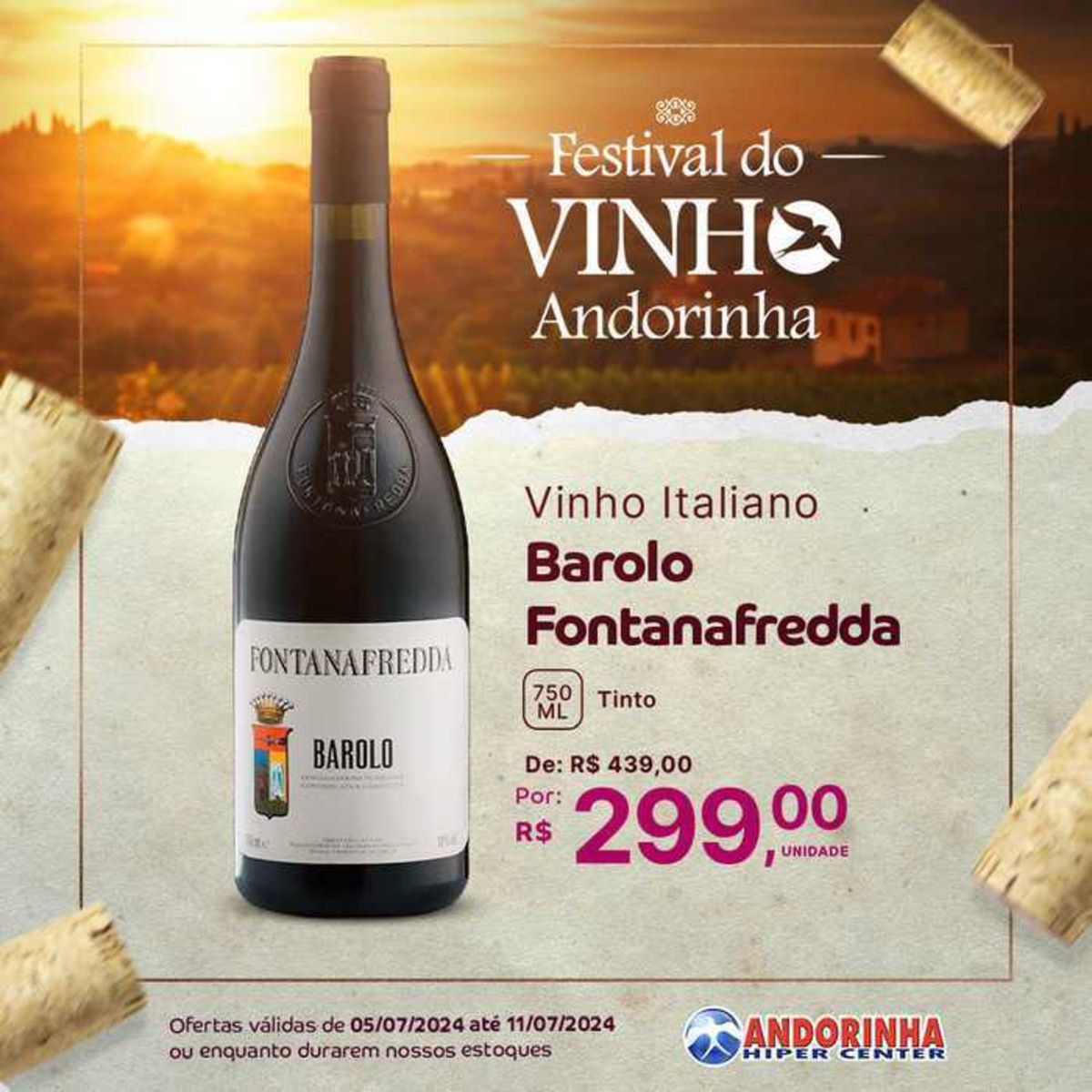 Supermercados% - Vinho Italiano Barolo Fontanafredda