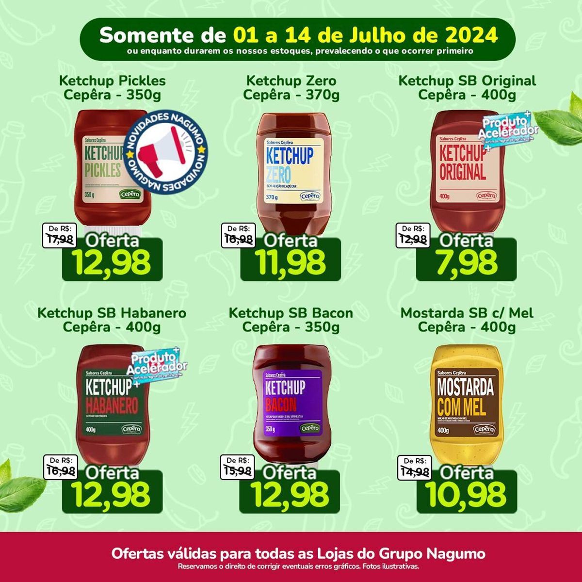 Promoção de Ketchup e Mostarda SB