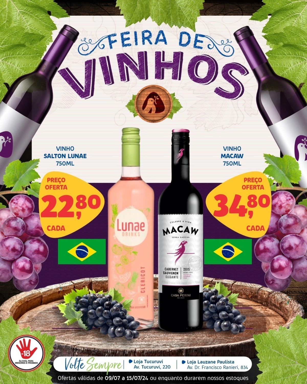 Oferta de Vinhos Salton Lunae 750ml Cabernet Sauvignon 2015