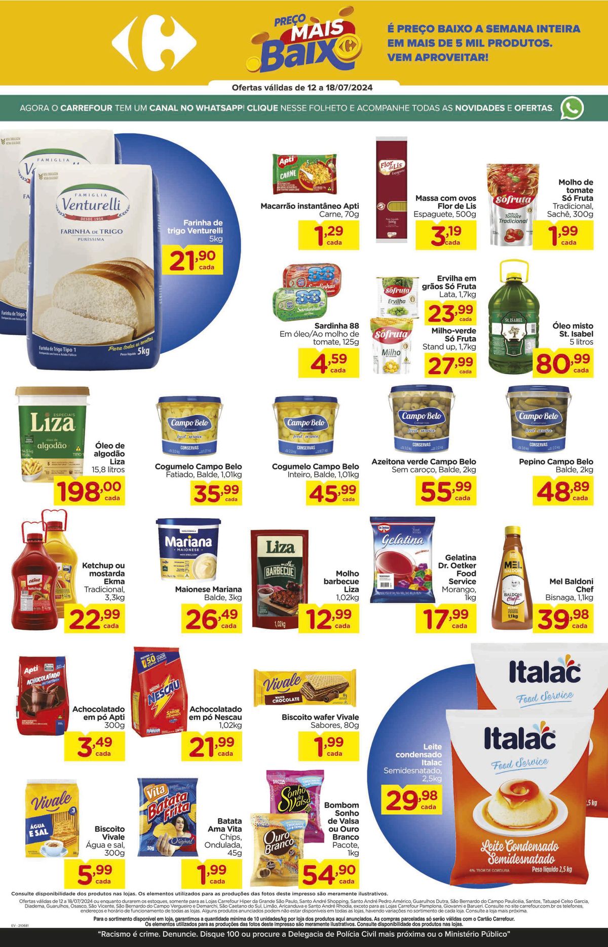 Ofertas em produtos de supermercado no Carrefour
