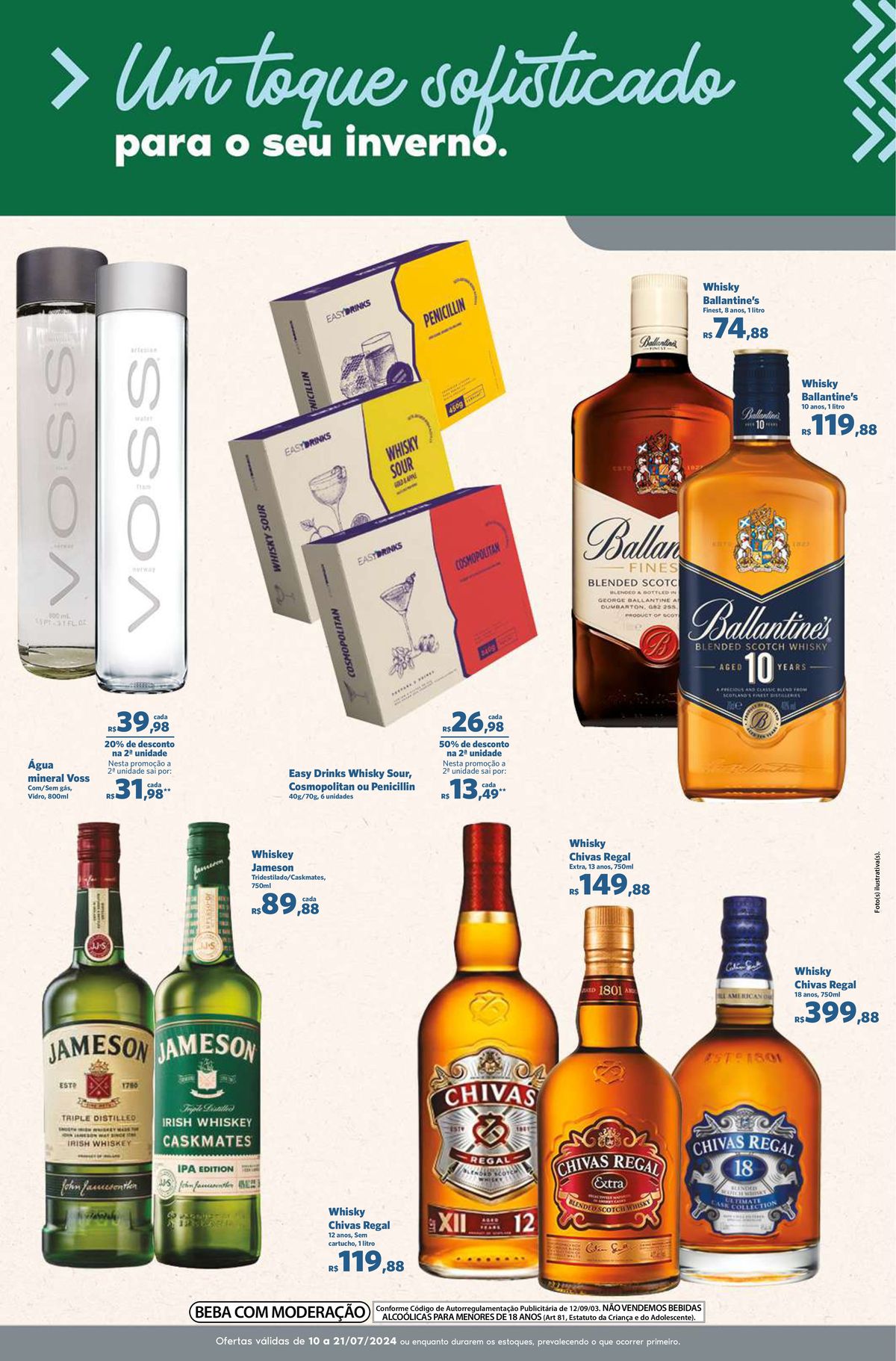 Promoção de Whiskies Ballantine's, Chivas Regal e Jameson Extra!