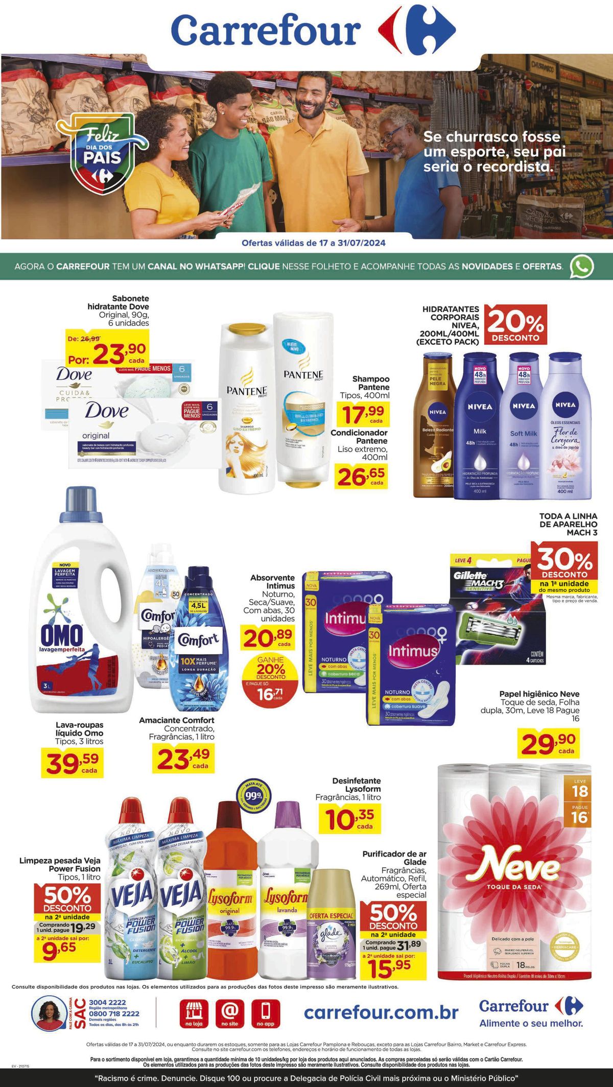 Ofertas em produtos de higiene e limpeza no Carrefour