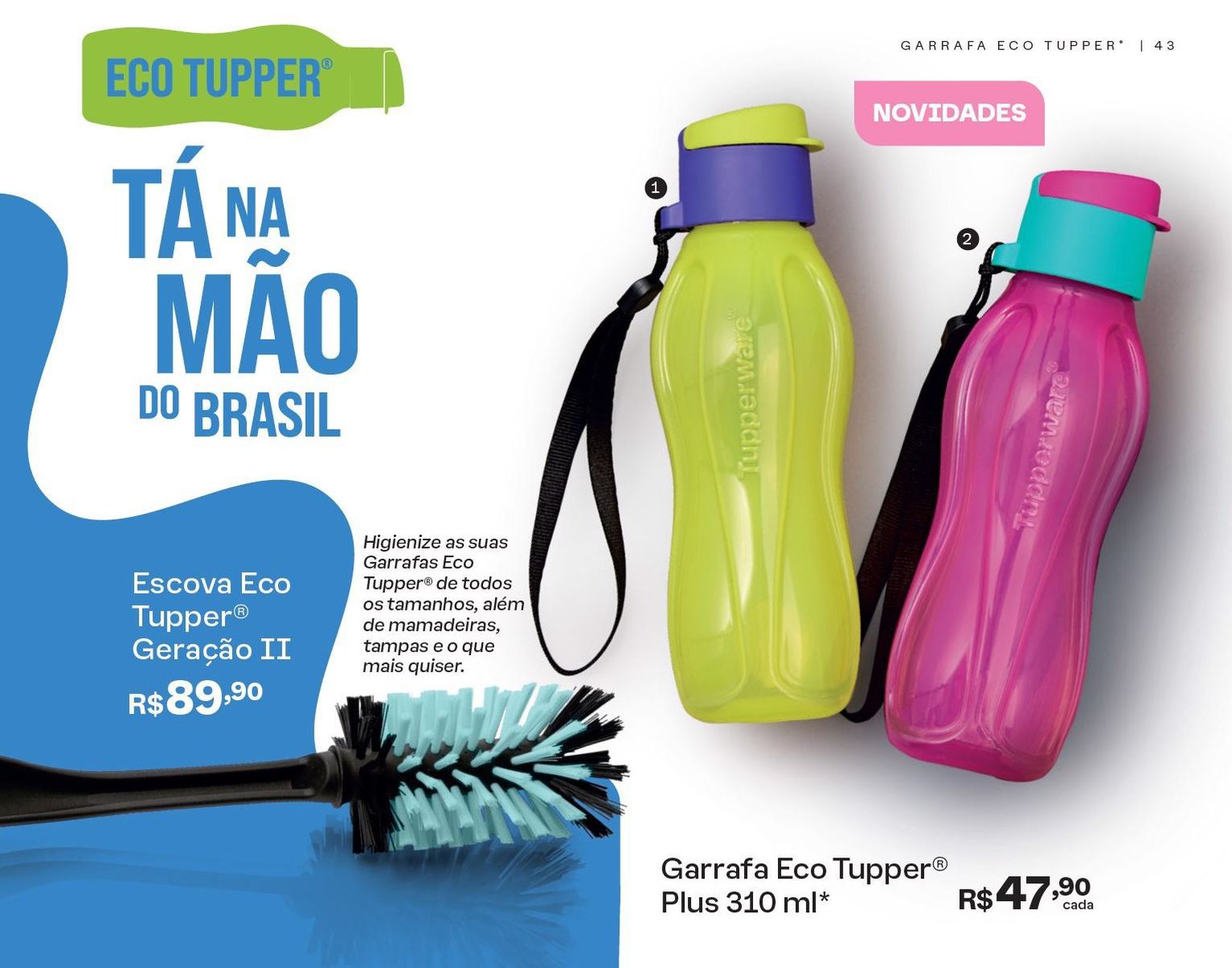 Garrafa Eco Tupper Plus 310 ml - R$47,20