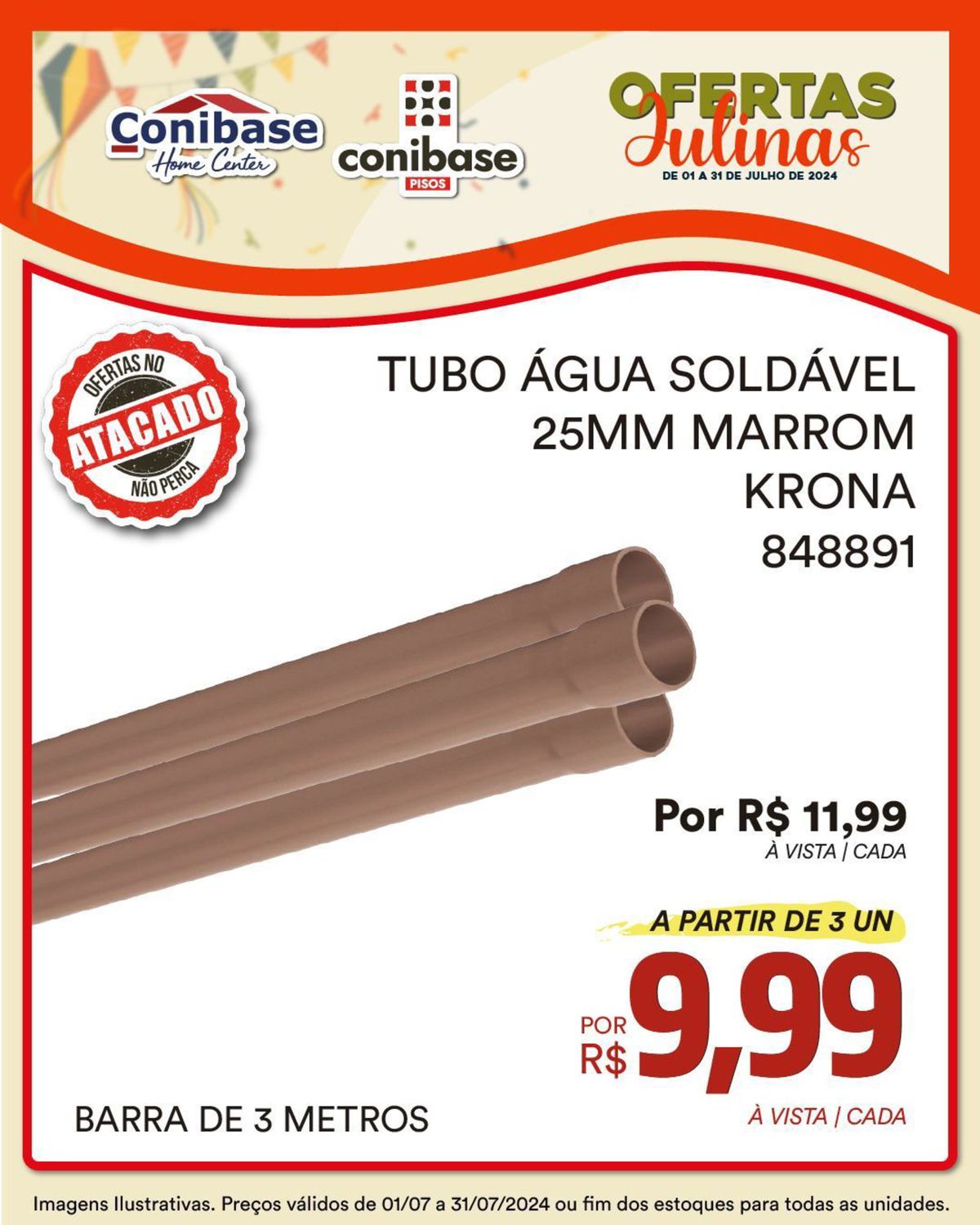 Tubos de água soldável Krona 25mm marrom