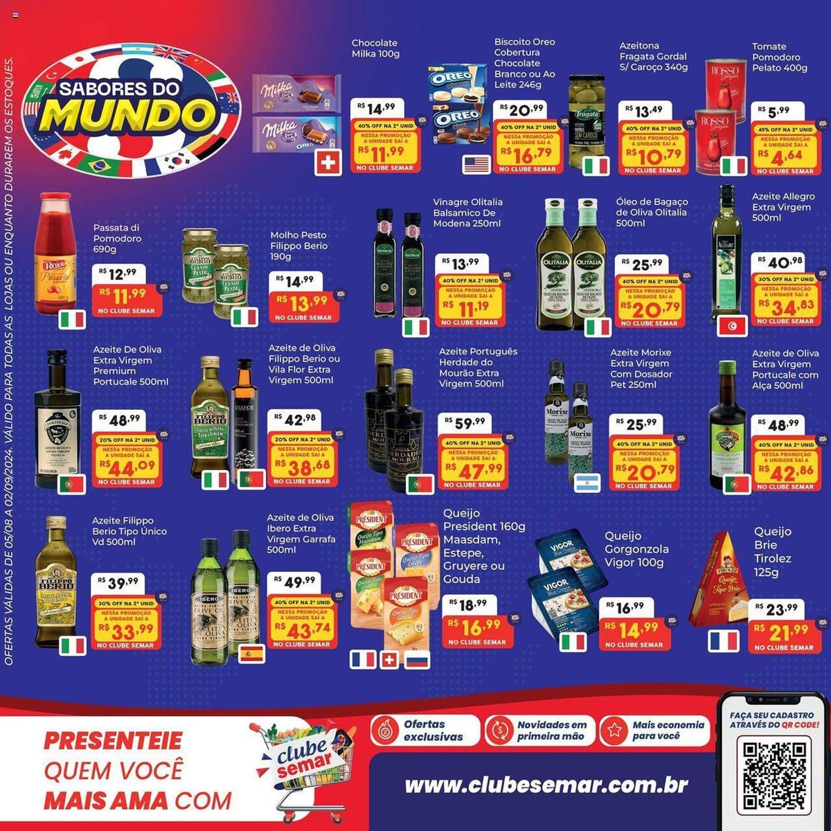 Ofertas de supermercado: leite, vinagre, azeite, queijo e mais