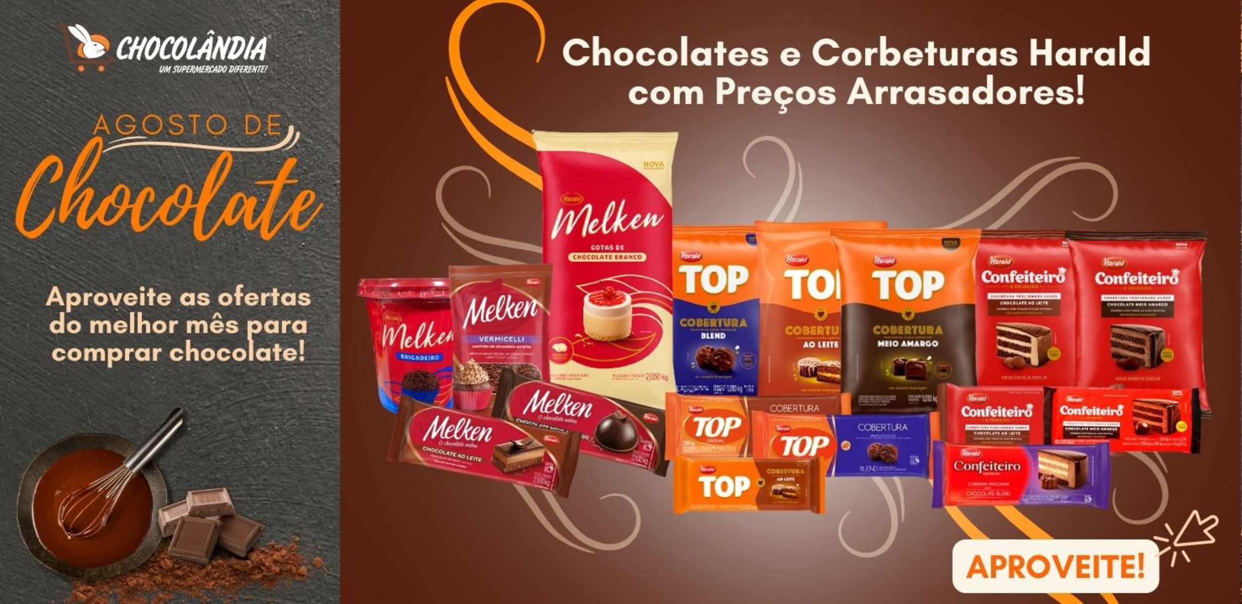 Promoção de chocolates RA e Coberturas Harald